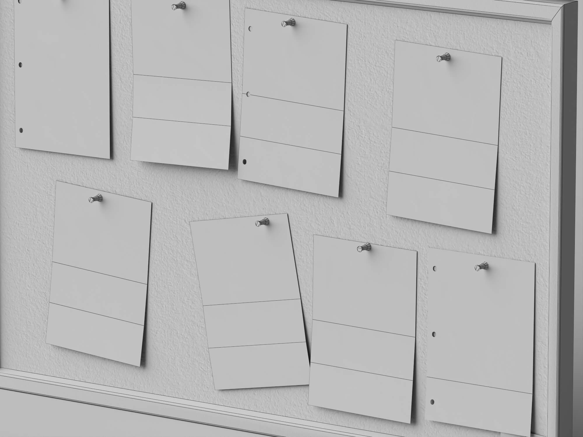 Investigation Cork Board 3D Model 3D Model