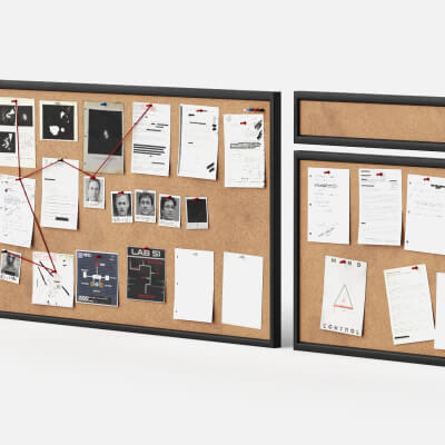 Investigation Cork Board 3D Model