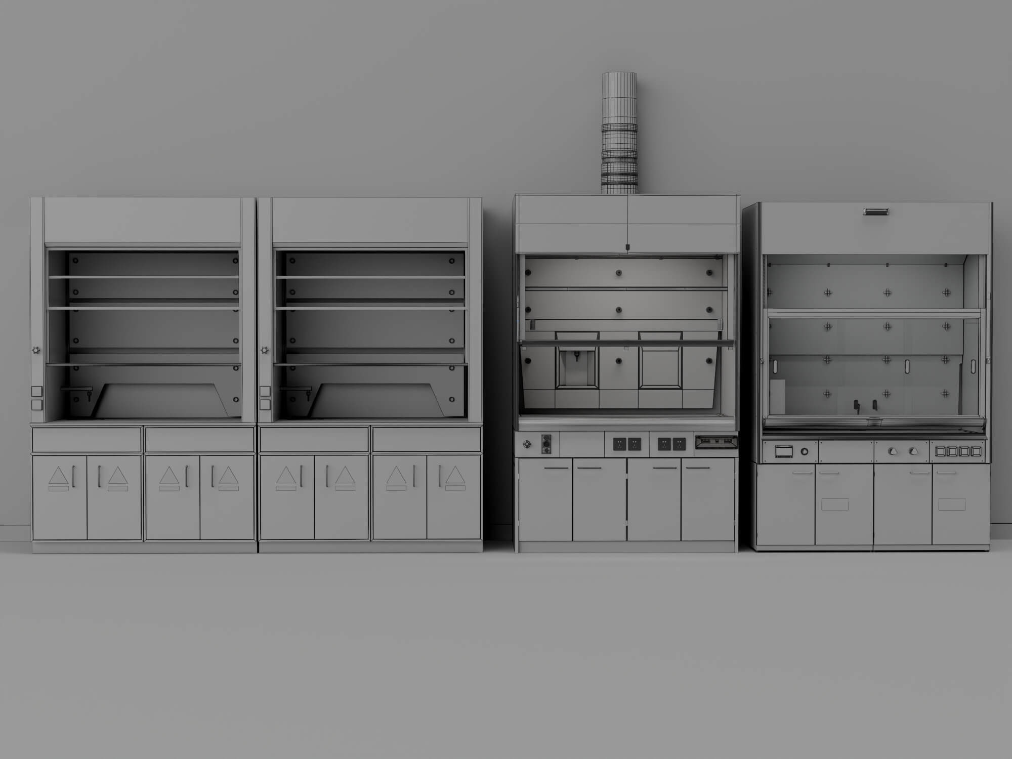 Laboratory Fume Hood Asset Pack 3D Model