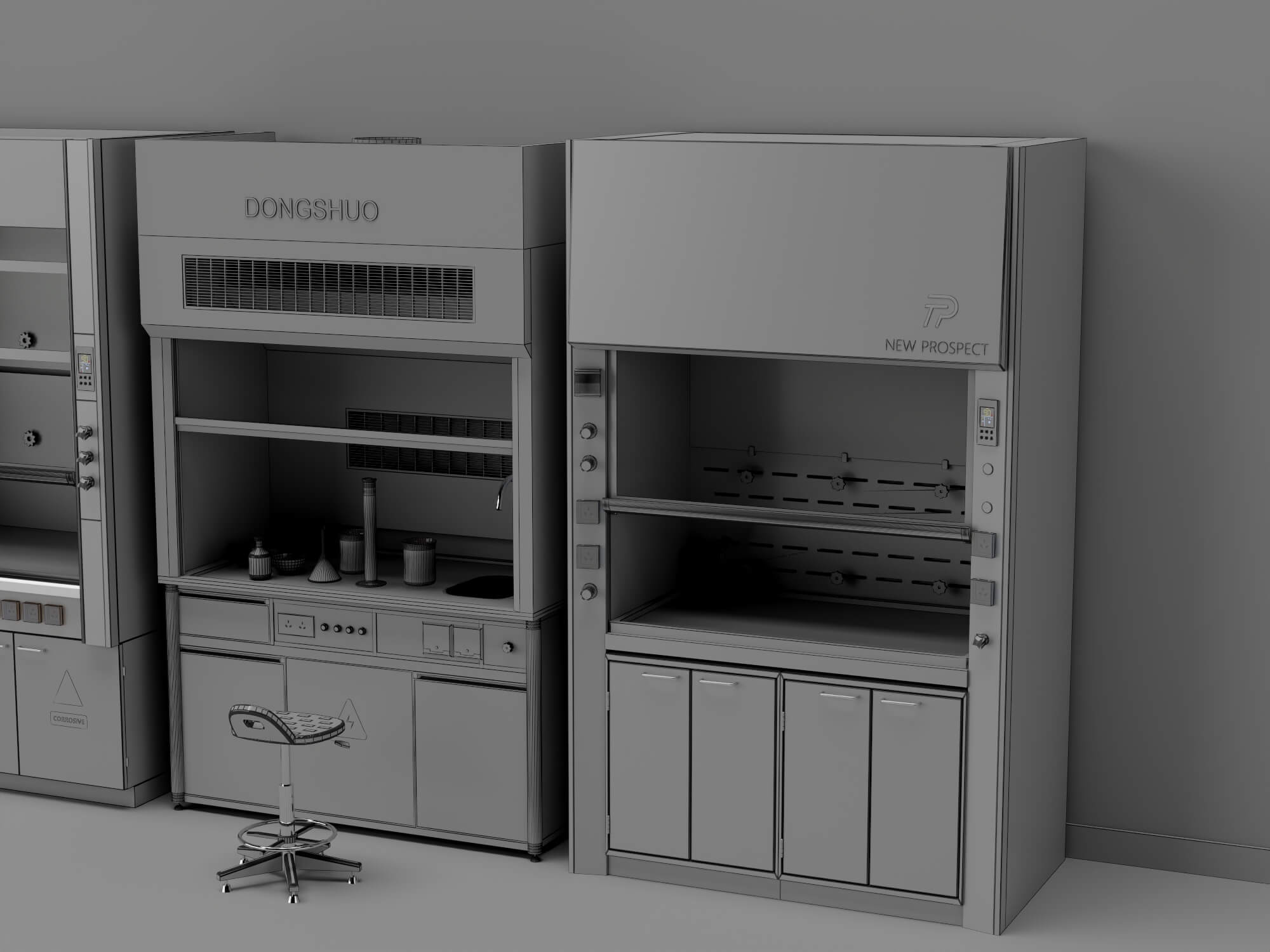 Laboratory Fume Hood Asset Pack 3D Model