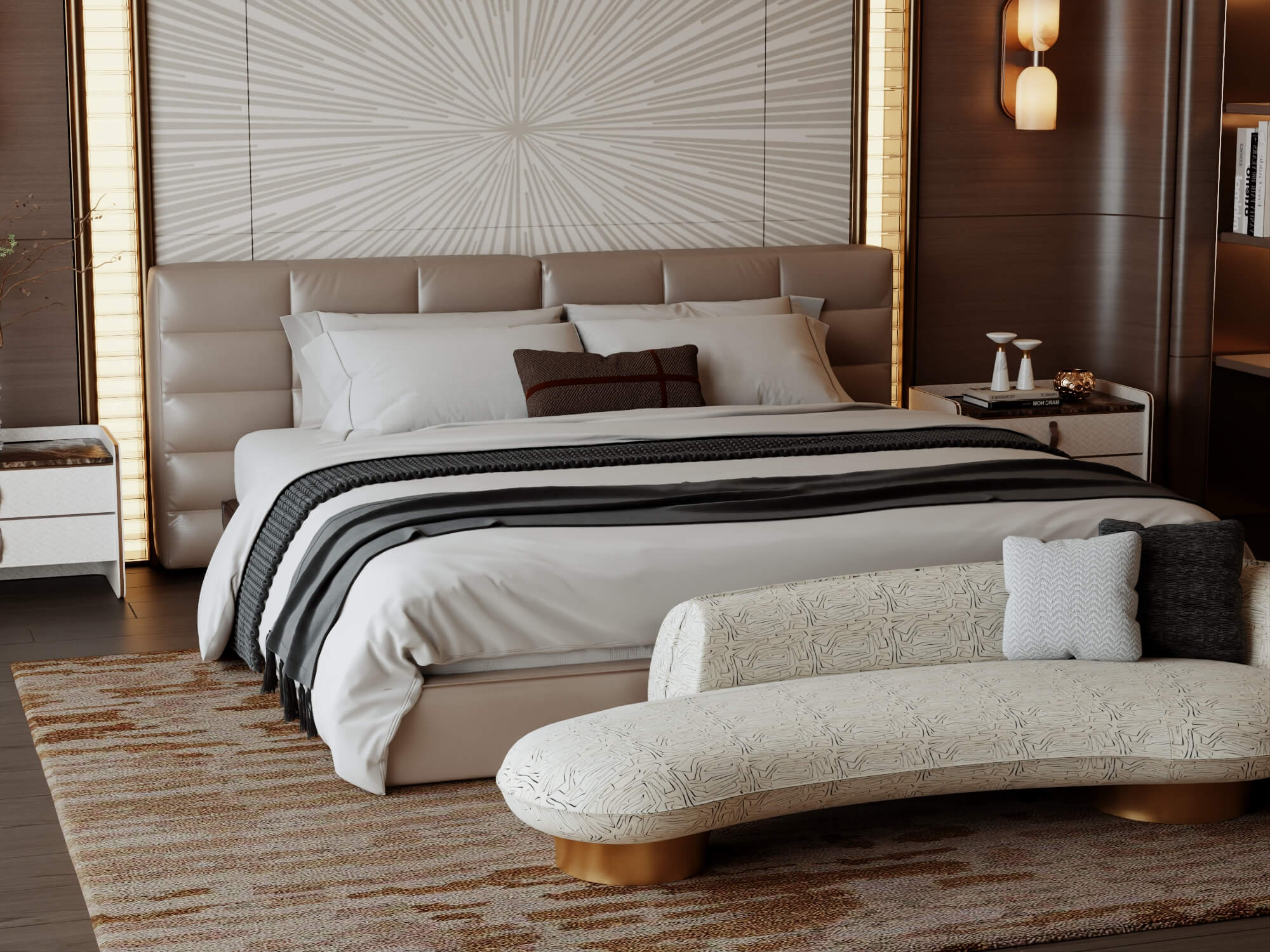 Luxury Modern Master Bedroom Interior 3D Model 3D Model