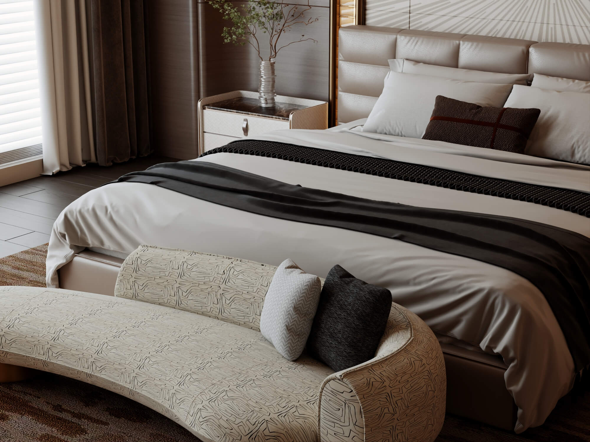 Luxury Modern Master Bedroom Interior 3D Model 3D Model