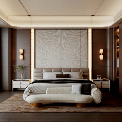 Luxury Modern Master Bedroom Interior 3D Model