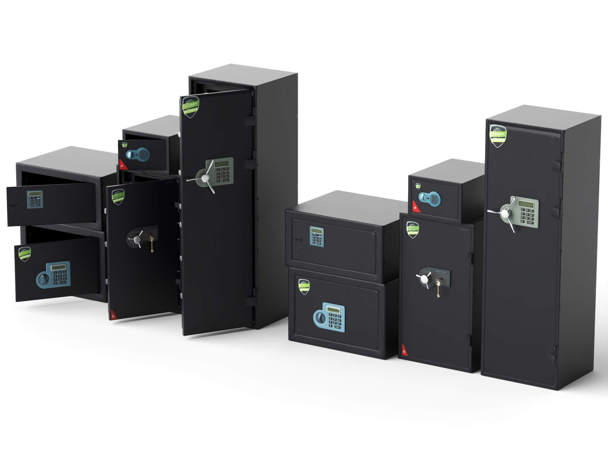 Modern Electronic Safes 3D Model Pack 3D Model
