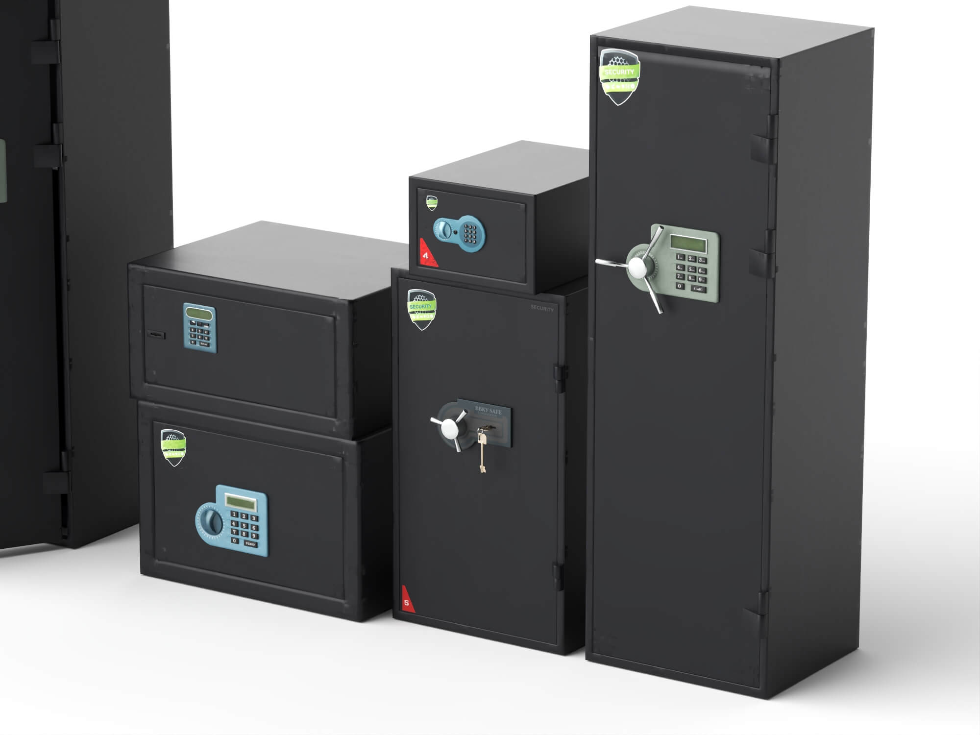 Modern Electronic Safes 3D Model Pack 3D Model