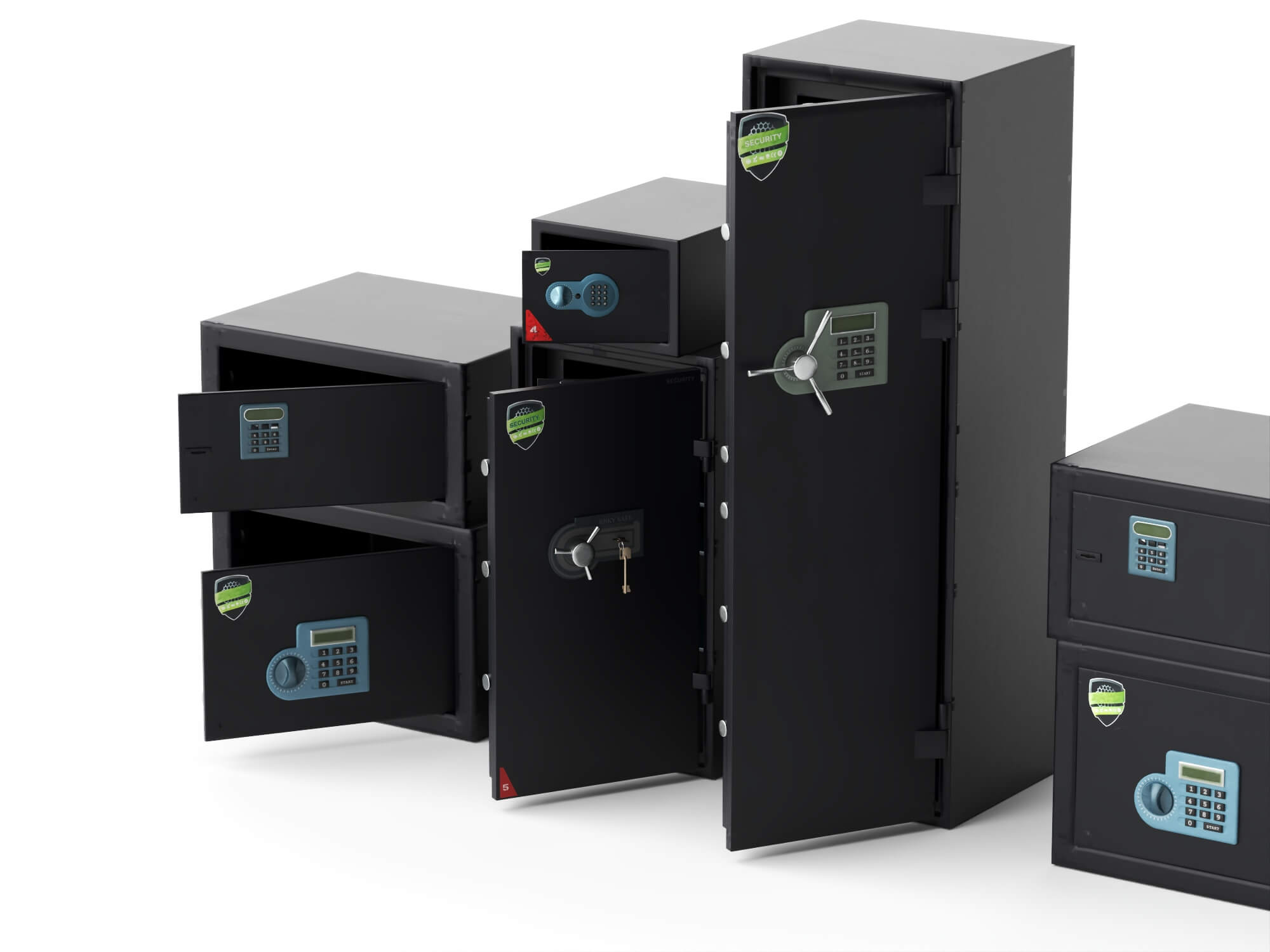 Modern Electronic Safes 3D Model Pack 3D Model