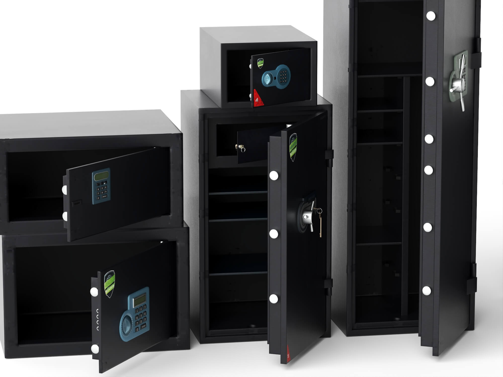Modern Electronic Safes 3D Model Pack 3D Model