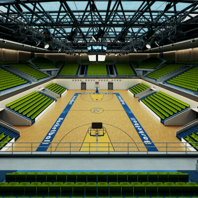 Modern Indoor Basketball Stadium