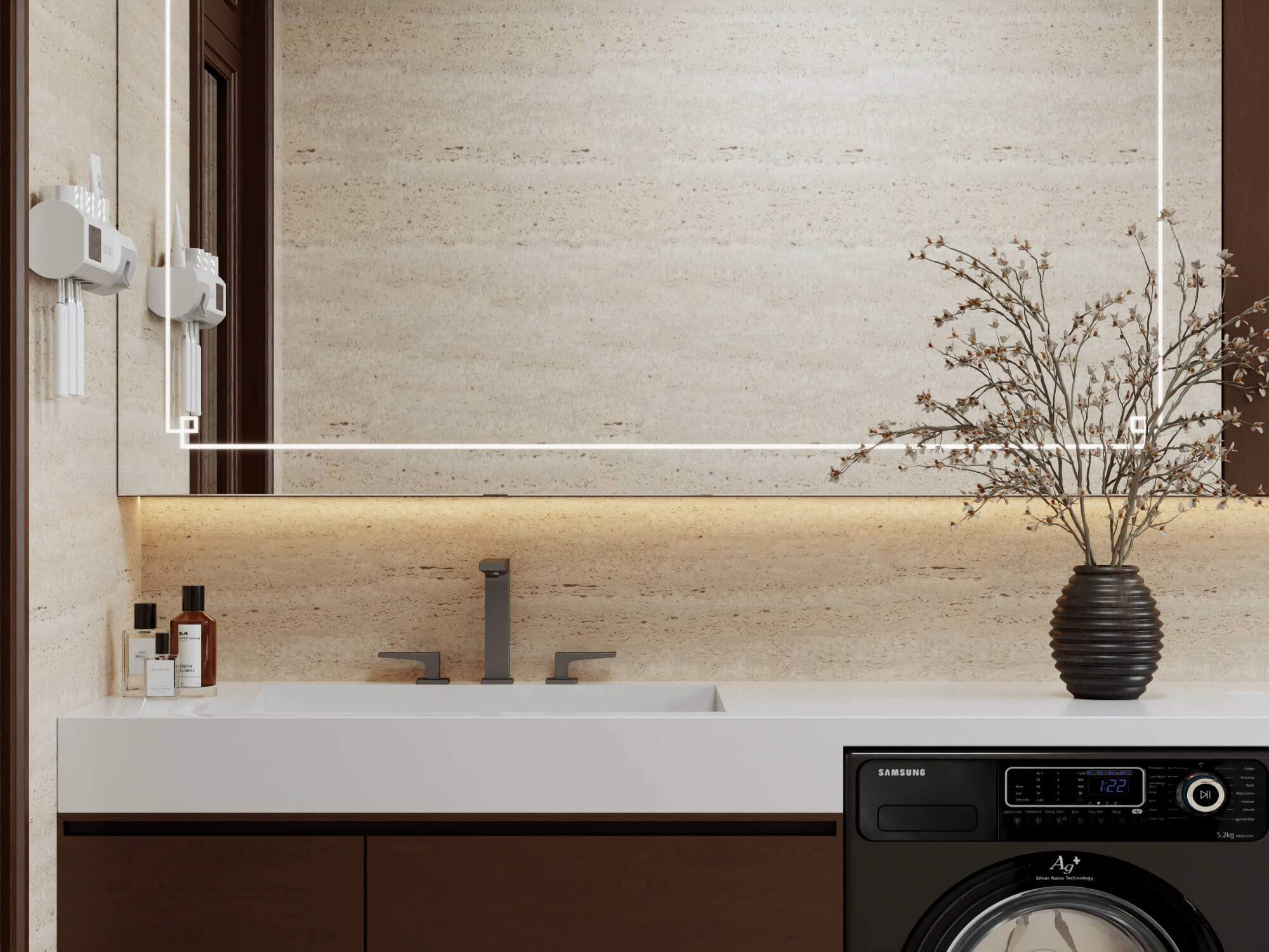 Modern Luxury Bathroom Interior 3D Model 3D Model