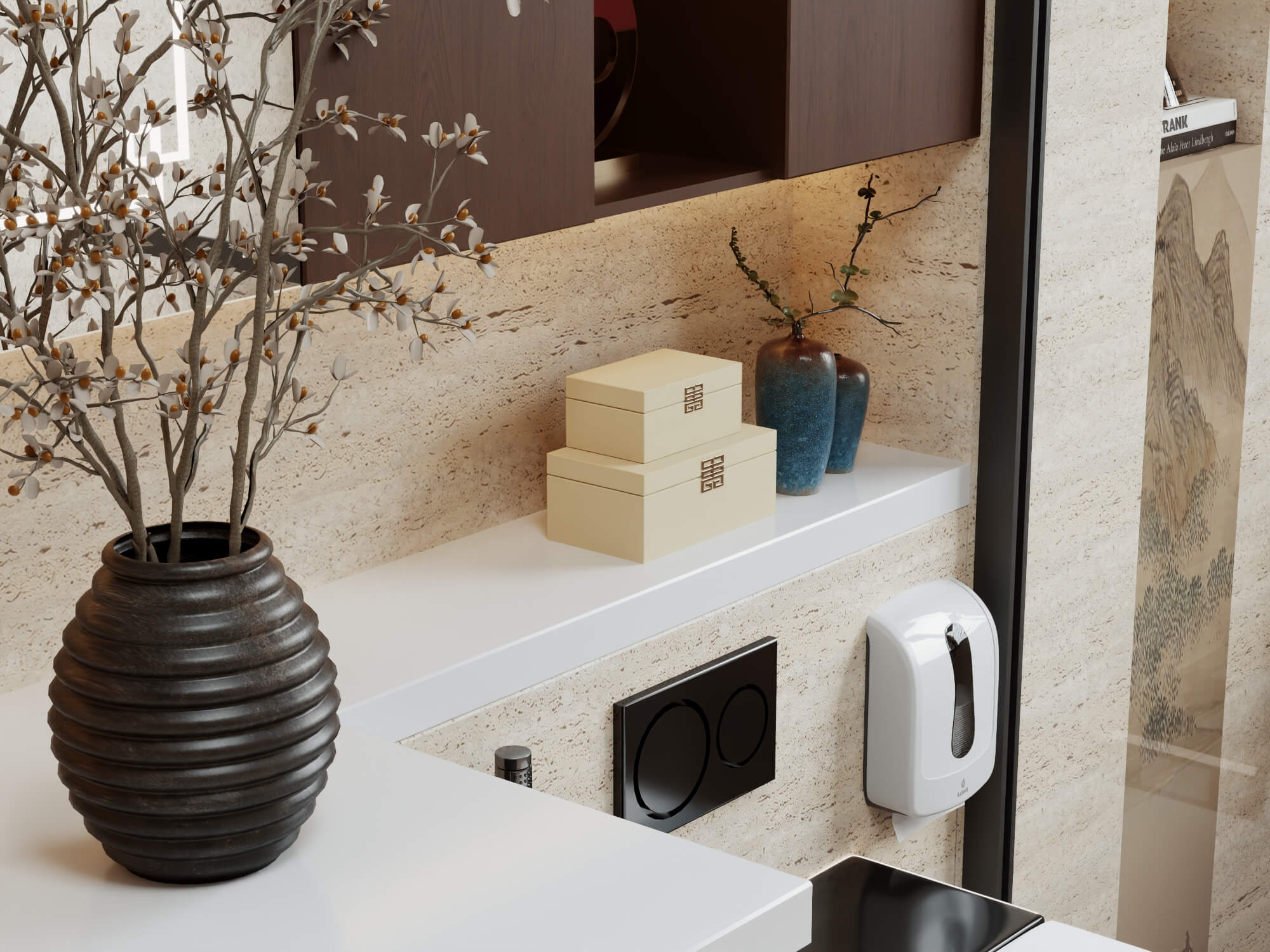 Modern Luxury Bathroom Interior 3D Model 3D Model