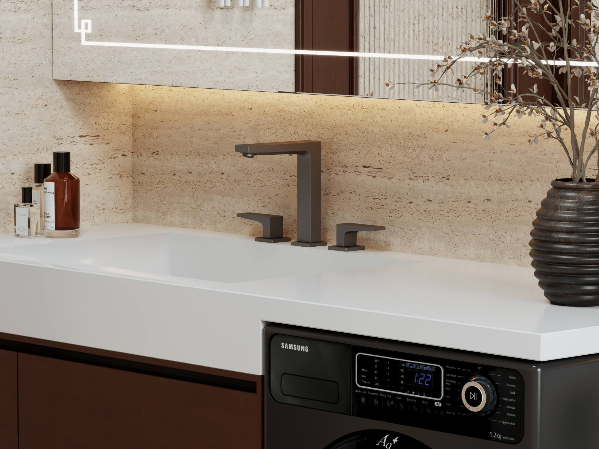 Modern Luxury Bathroom Interior 3D Model 3D Model