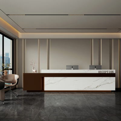 Modern Office Reception Interior Scene