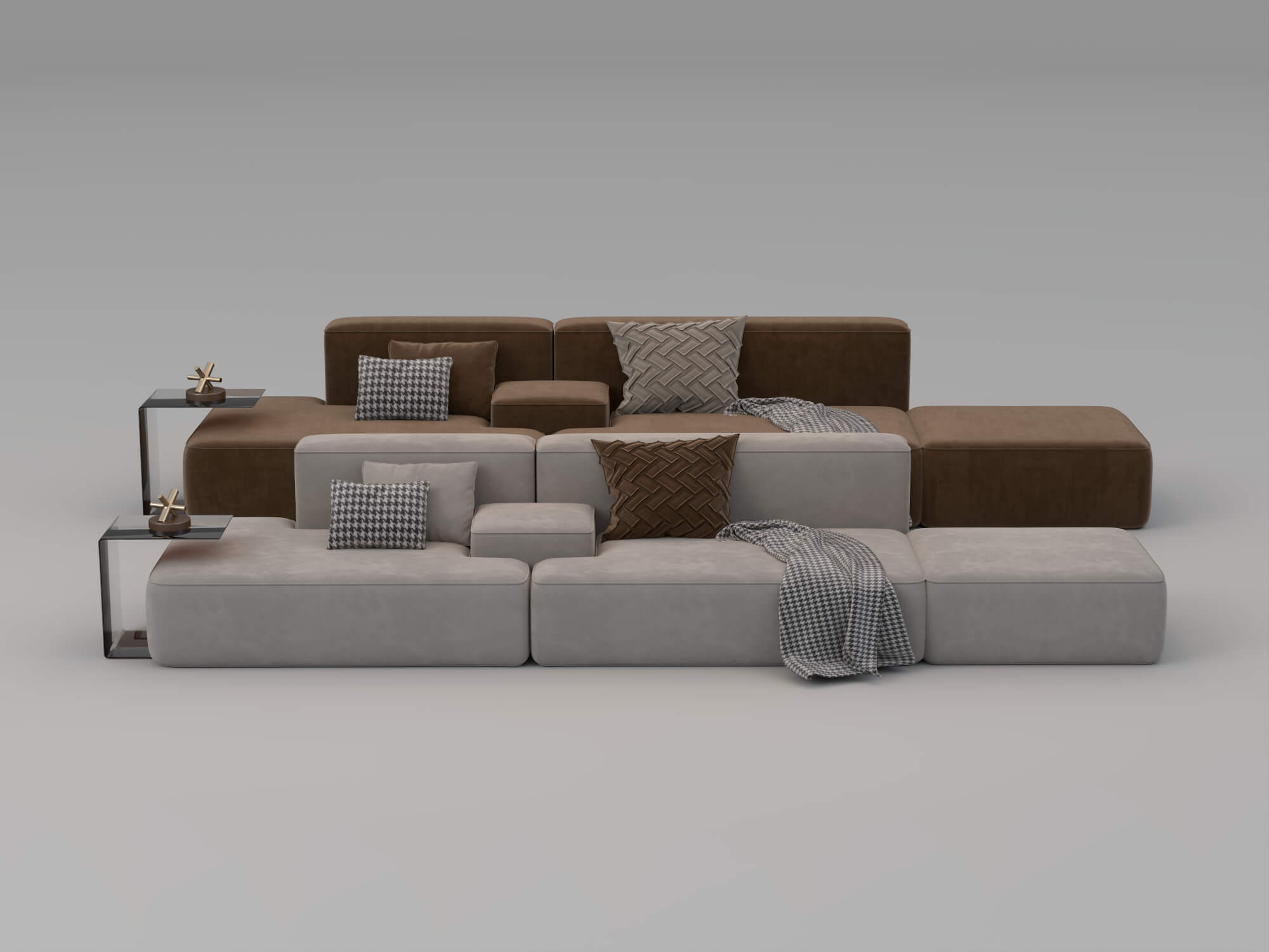 Modular Sectional Sofas 3D Model Pack 3D Model