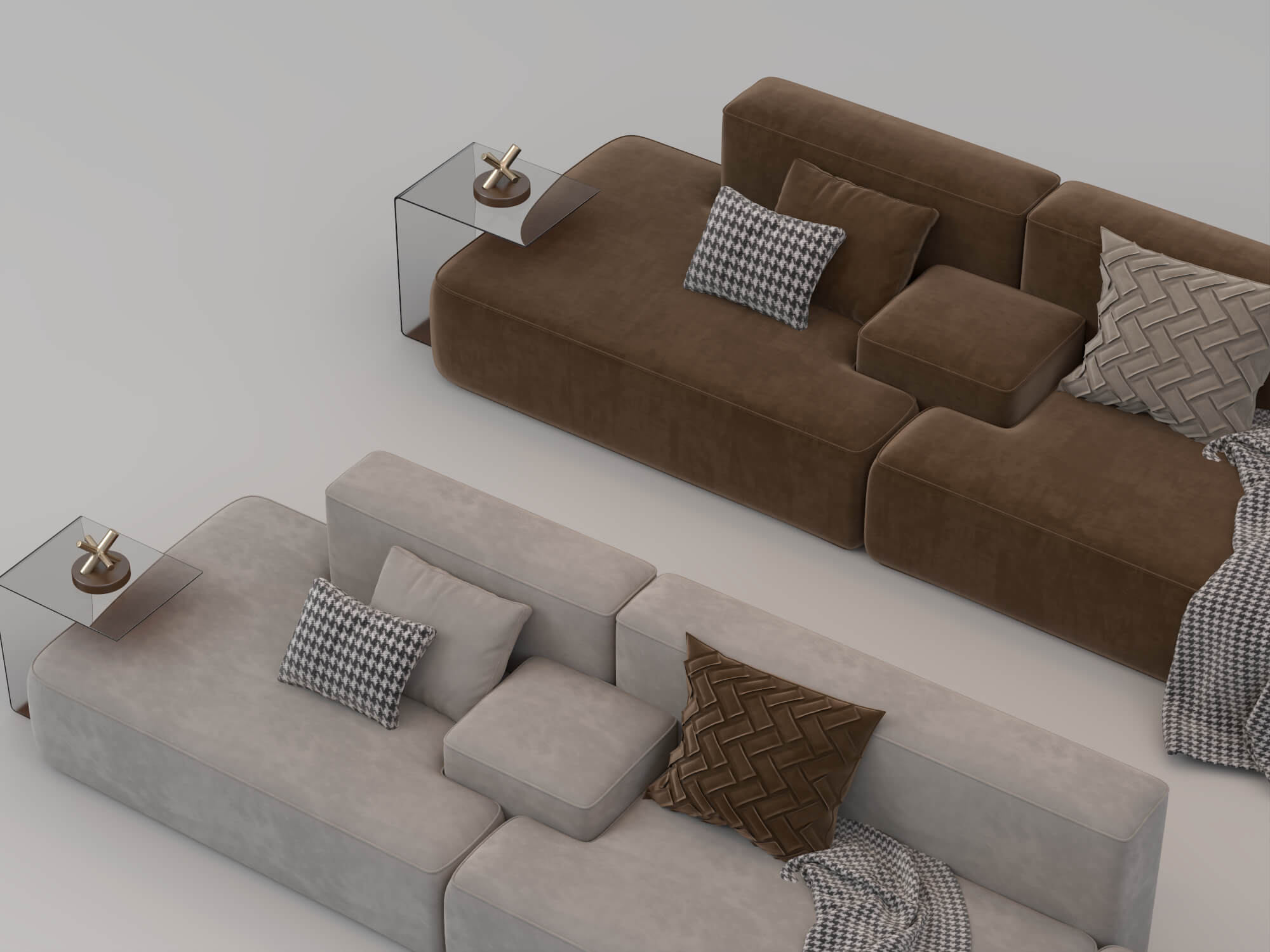Modular Sectional Sofas 3D Model Pack 3D Model