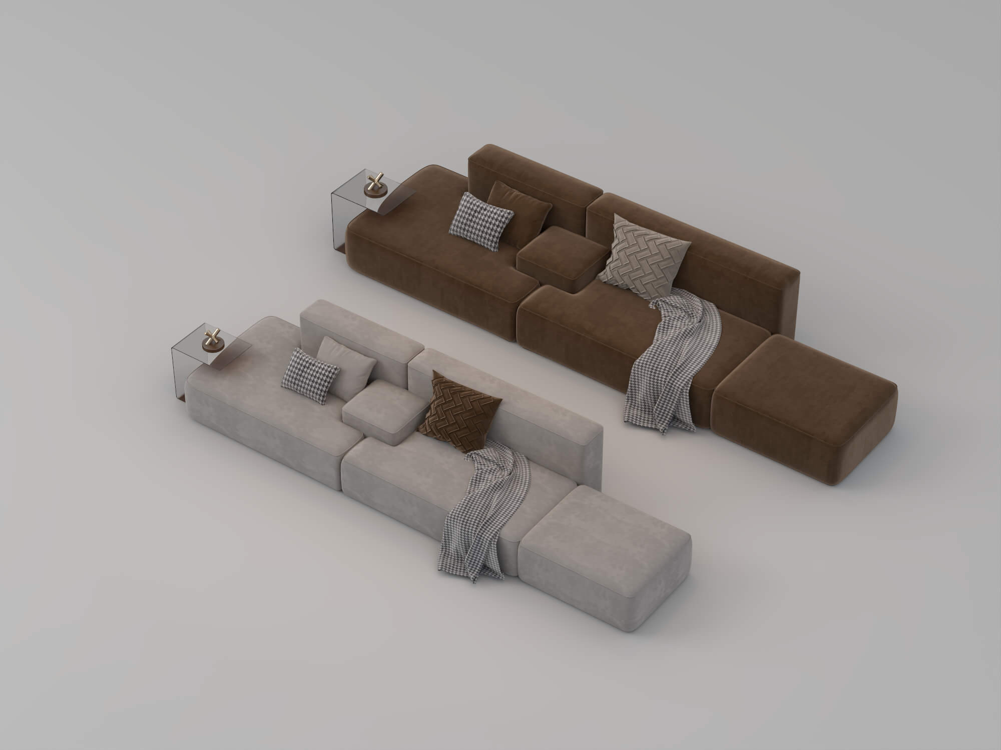 Modular Sectional Sofas 3D Model Pack 3D Model