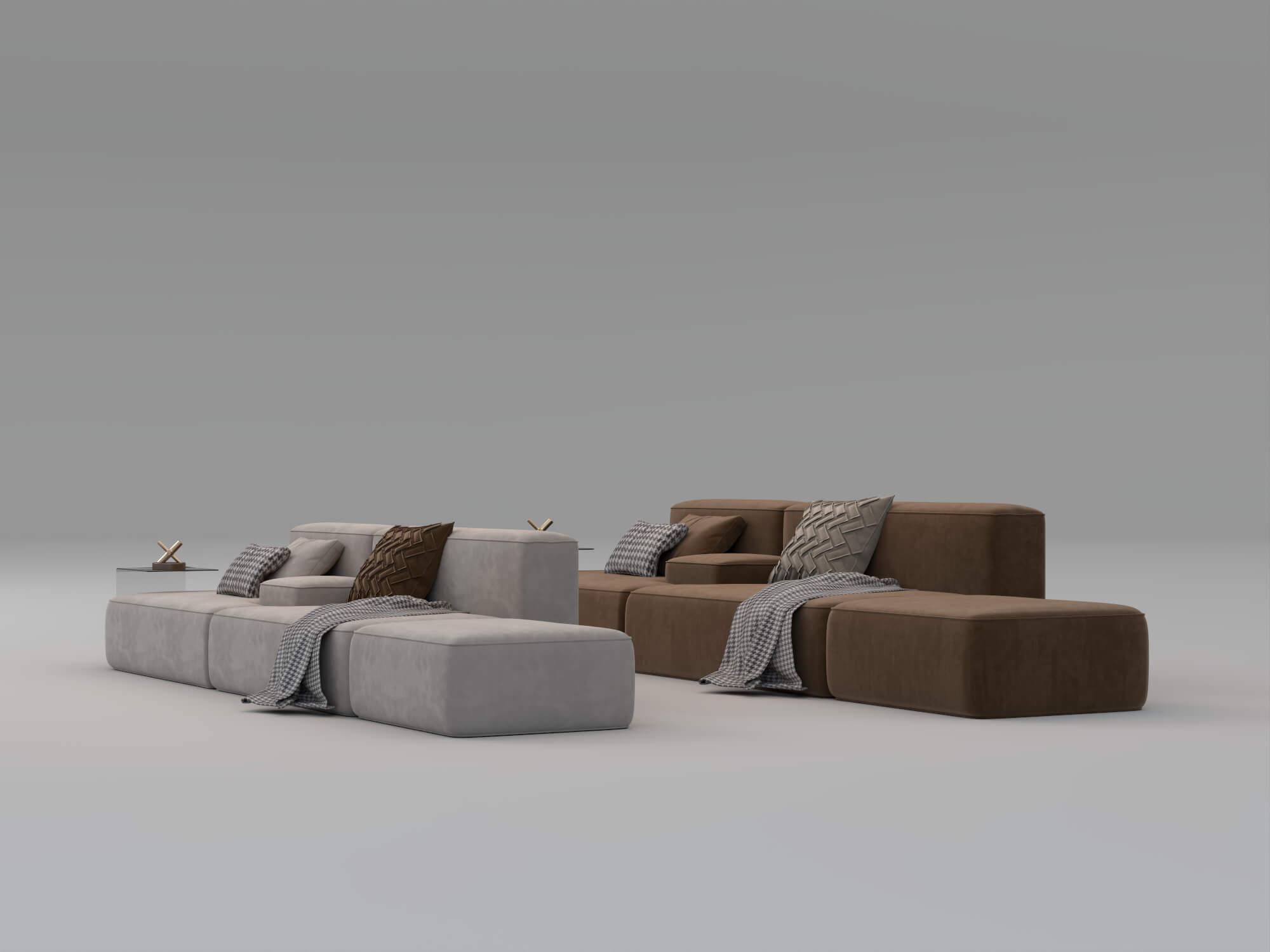 Modular Sectional Sofas 3D Model Pack 3D Model