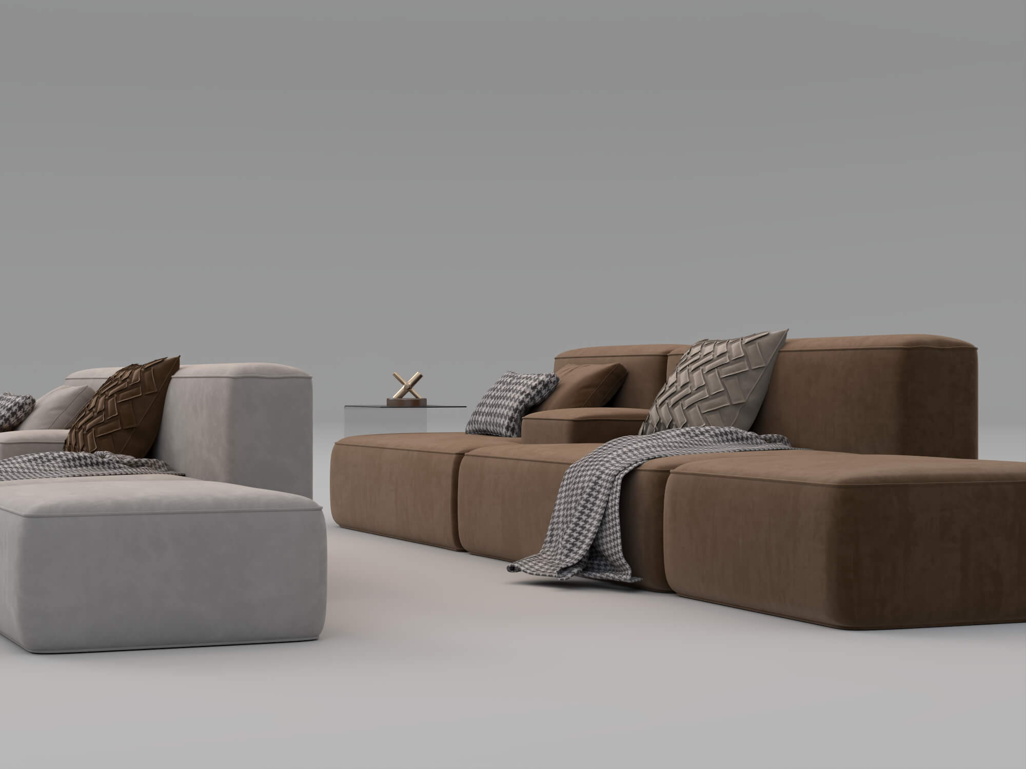 Modular Sectional Sofas 3D Model Pack 3D Model