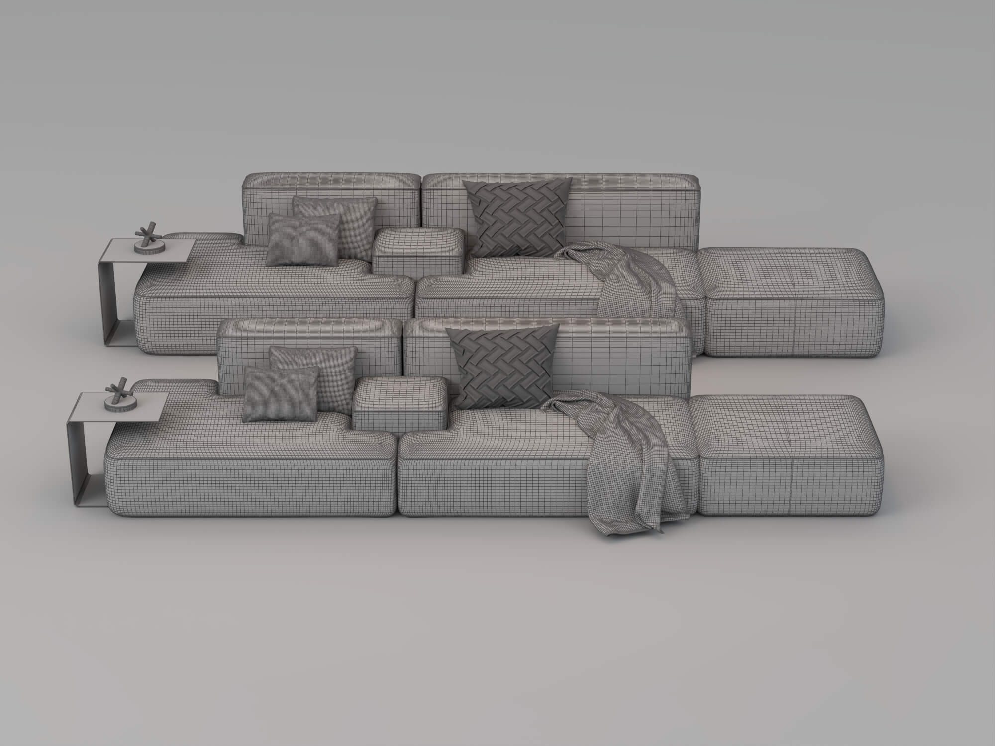 Modular Sectional Sofas 3D Model Pack 3D Model