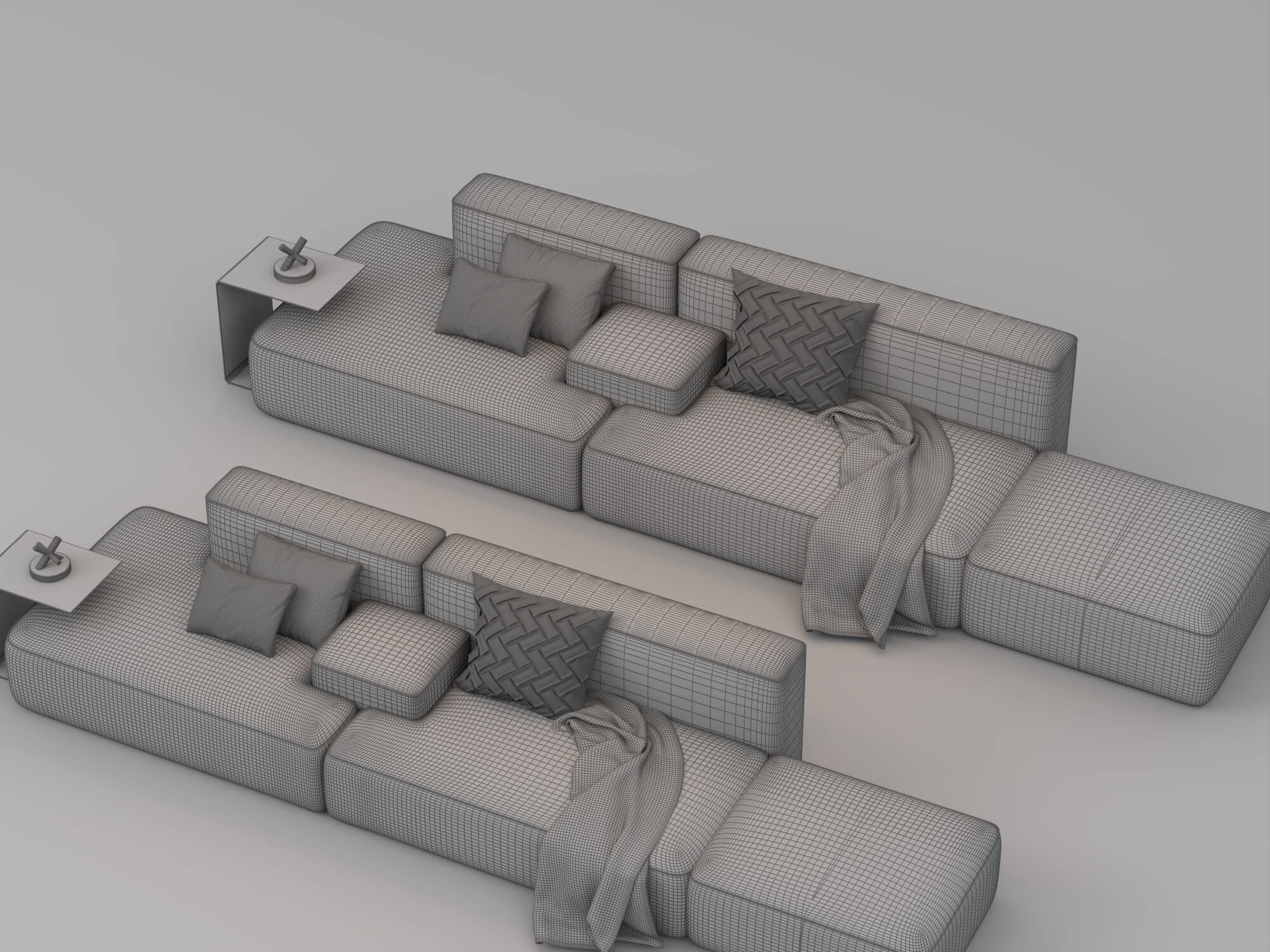 Modular Sectional Sofas 3D Model Pack 3D Model
