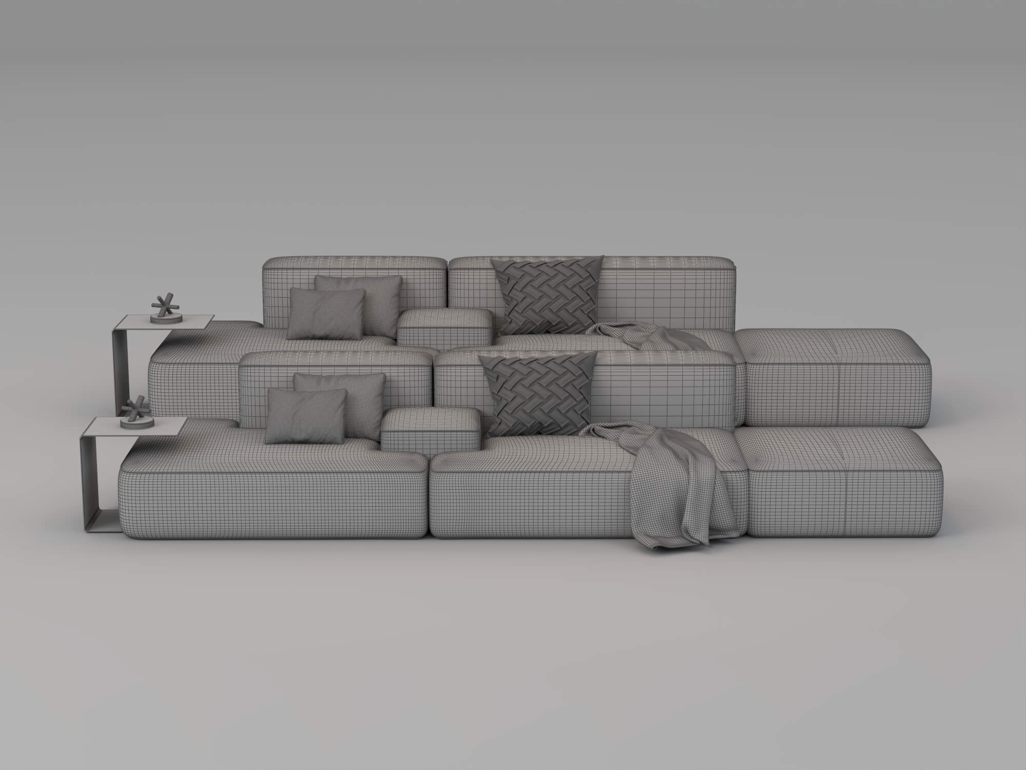 Modular Sectional Sofas 3D Model Pack 3D Model