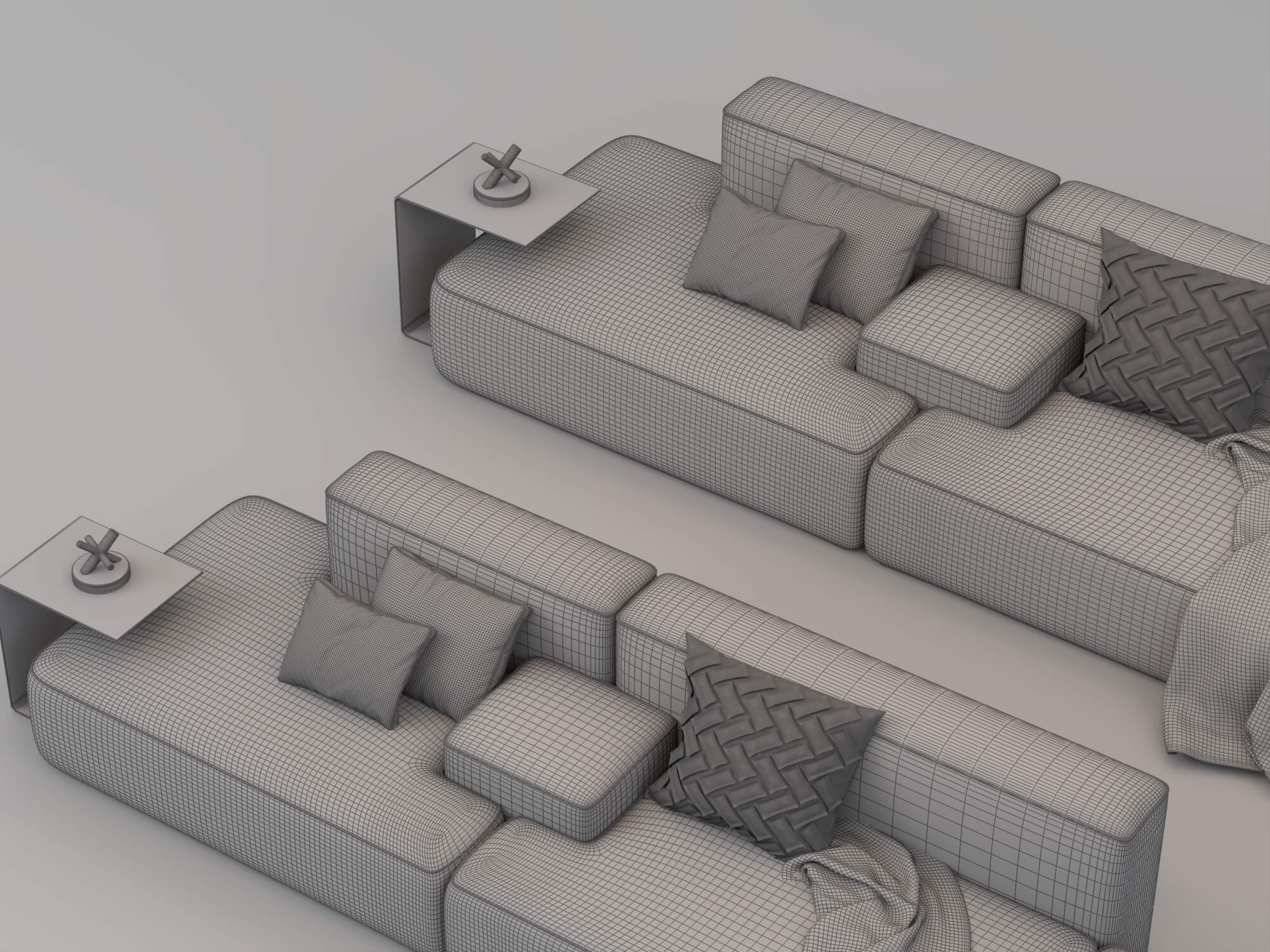 Modular Sectional Sofas 3D Model Pack 3D Model