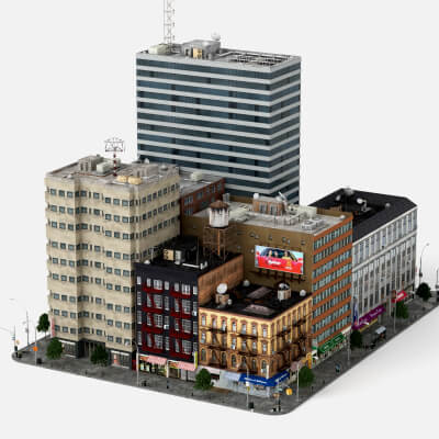 New York City Urban Block Building Set
