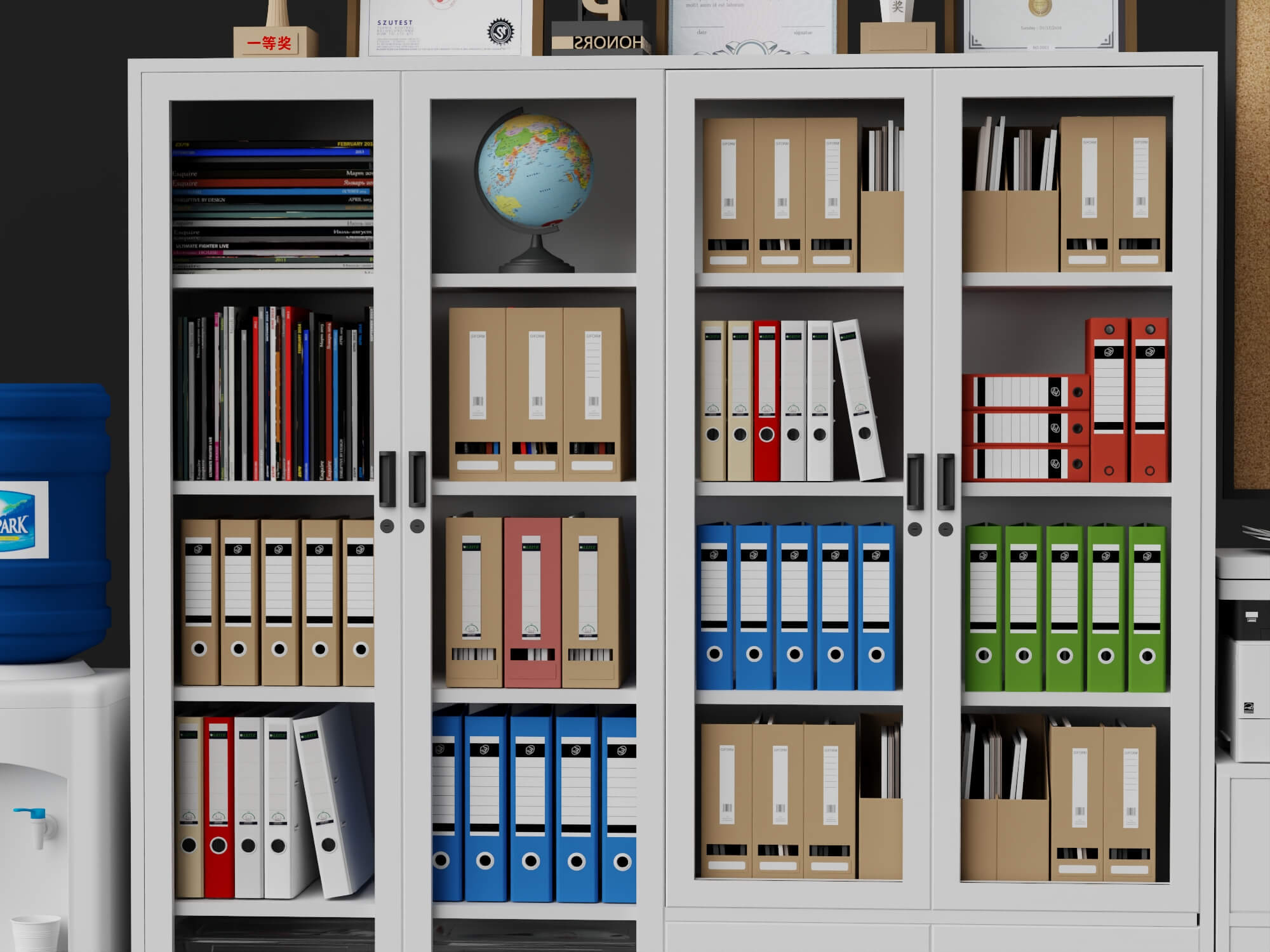 Office Document Storage Station Low Poly 3D Model 3D Model