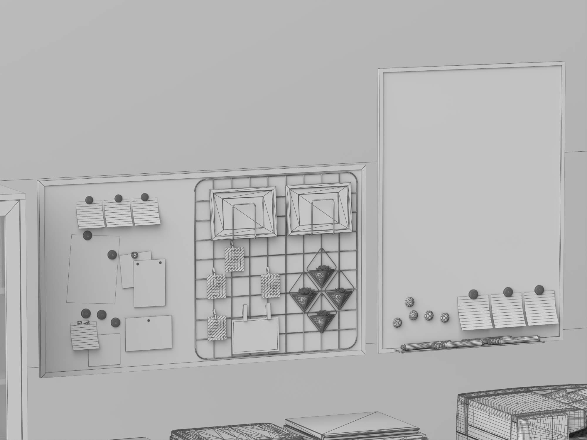 Office Printer and Storage Cabinet Lowpoly 3D Model 3D Model