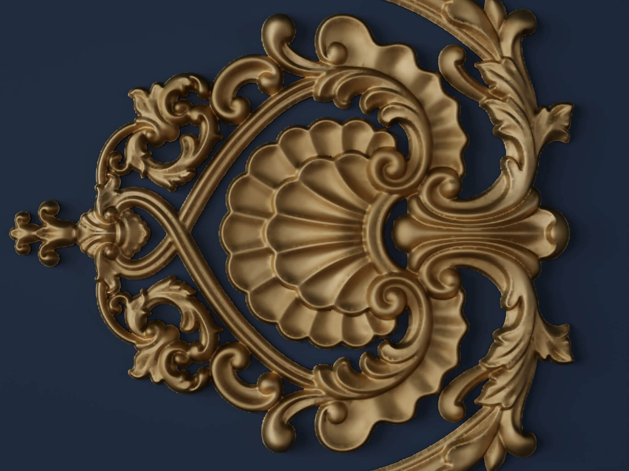 Ornate Baroque Decorative Frames and Carved Panels 3D Model