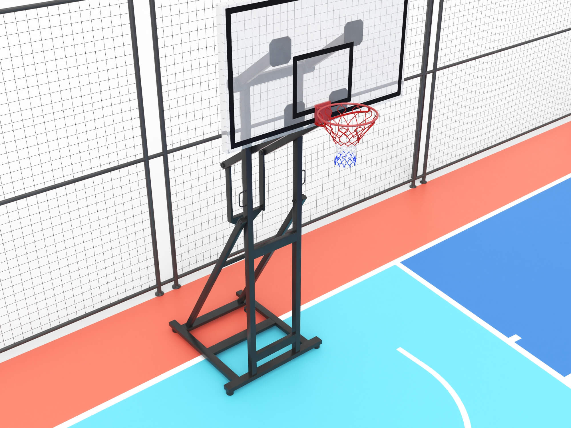 Outdoor Multi Sport Court Collection 3D Model