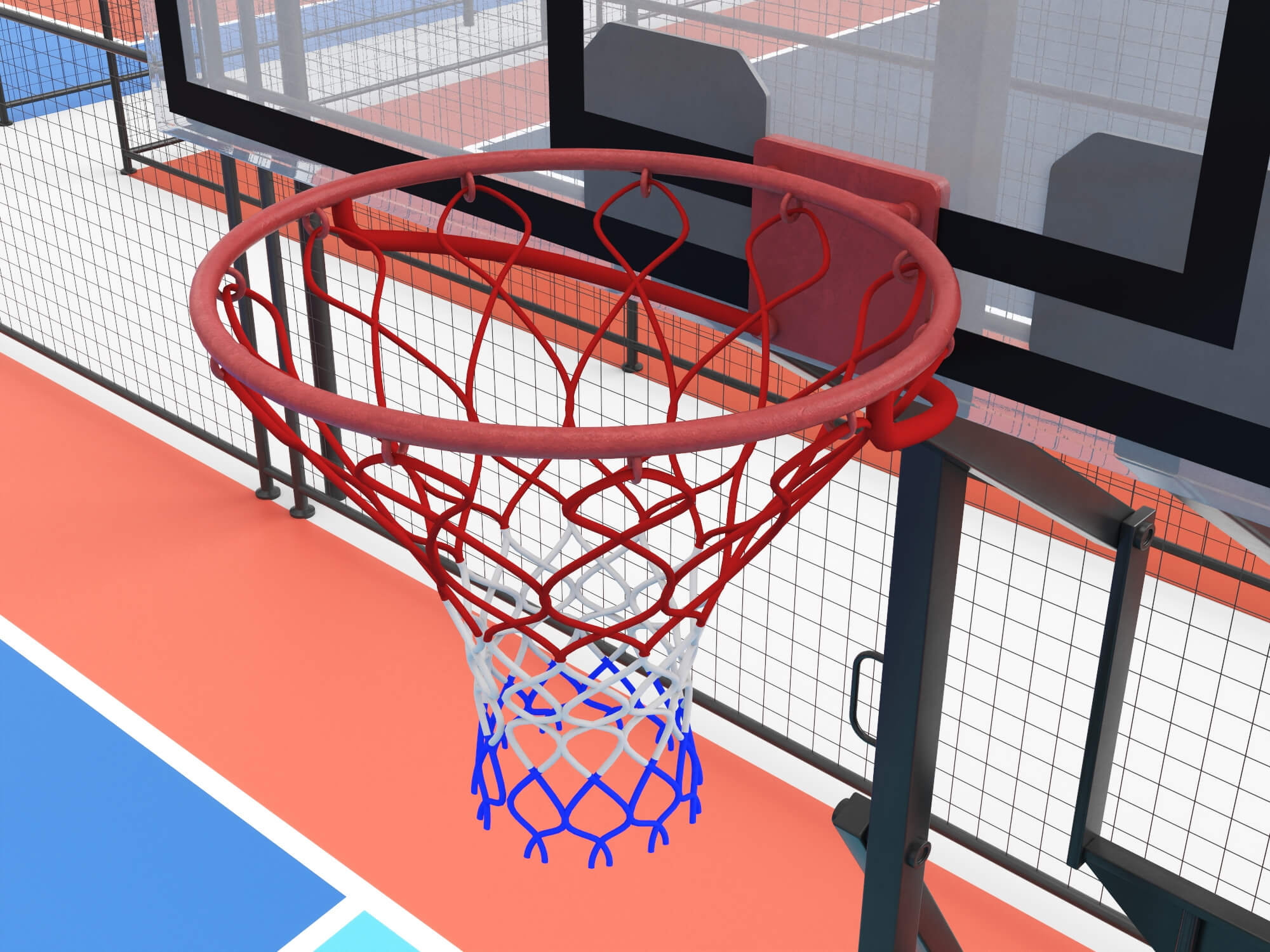 Outdoor Multi Sport Court Collection 3D Model