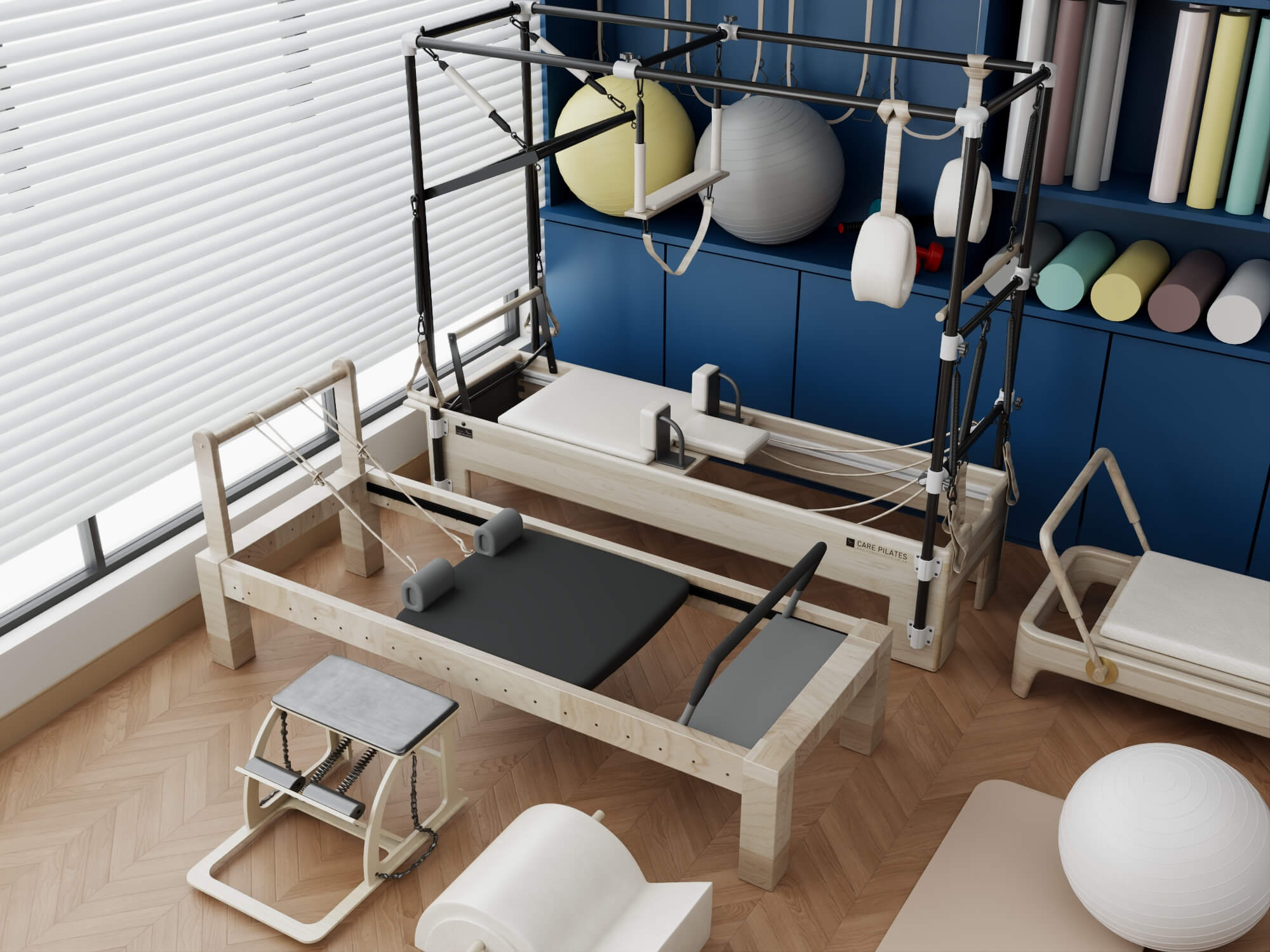 Pilates Studio Interior Scene 3D Model