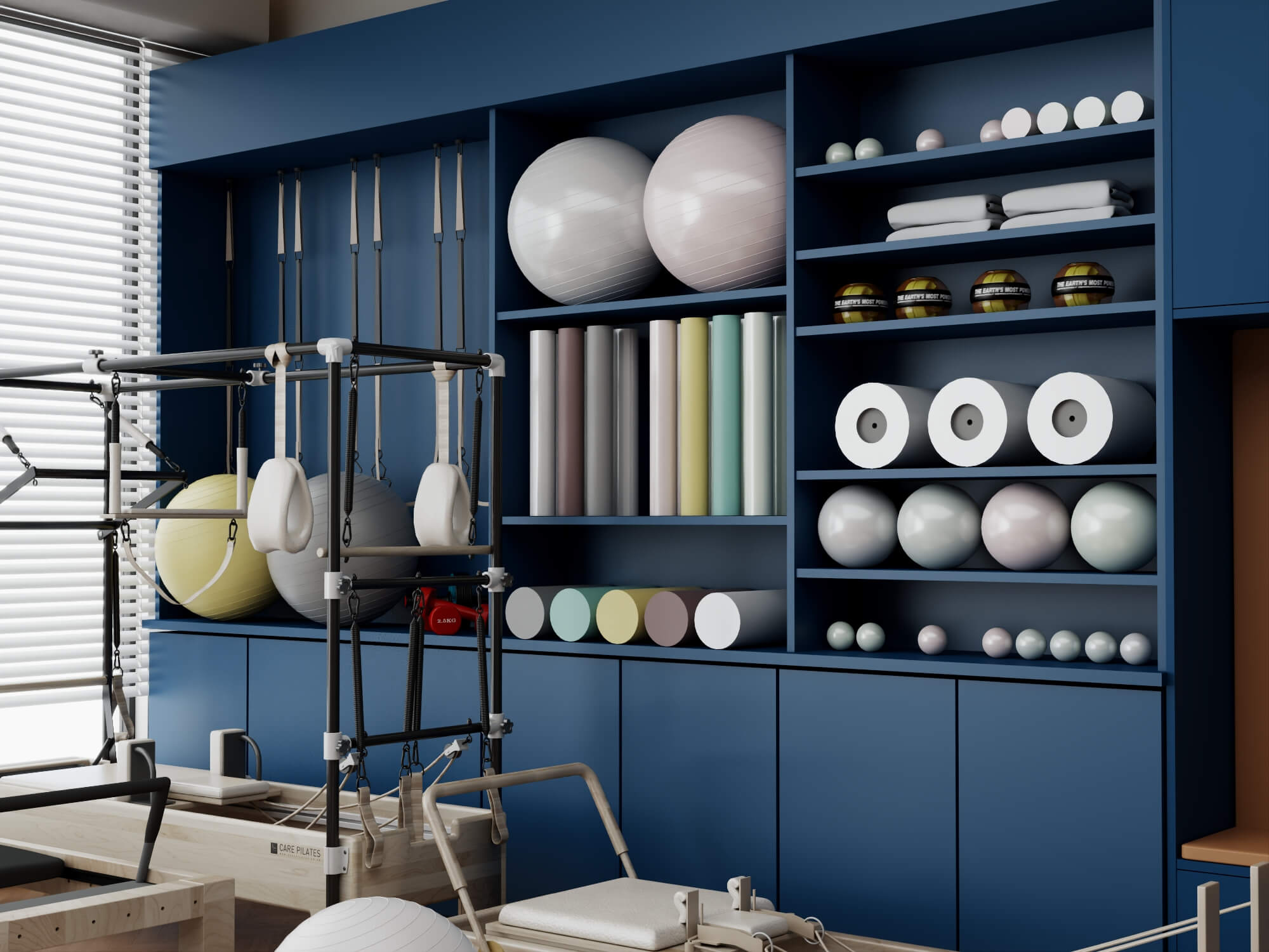 Pilates Studio Interior Scene 3D Model