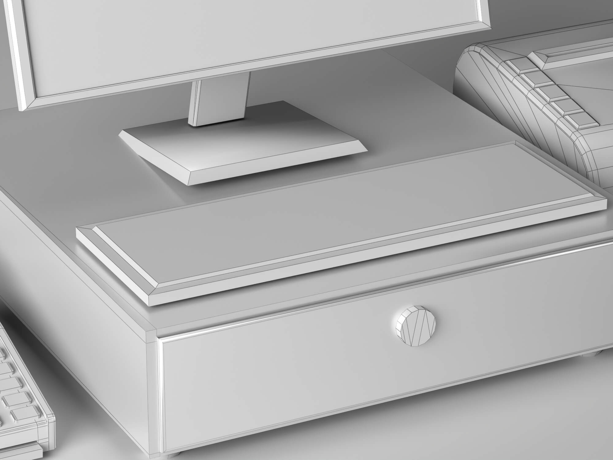 POS Cash Register System 3D Model