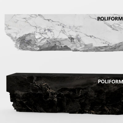 Raw Edge Marble Console Table Asset Pack