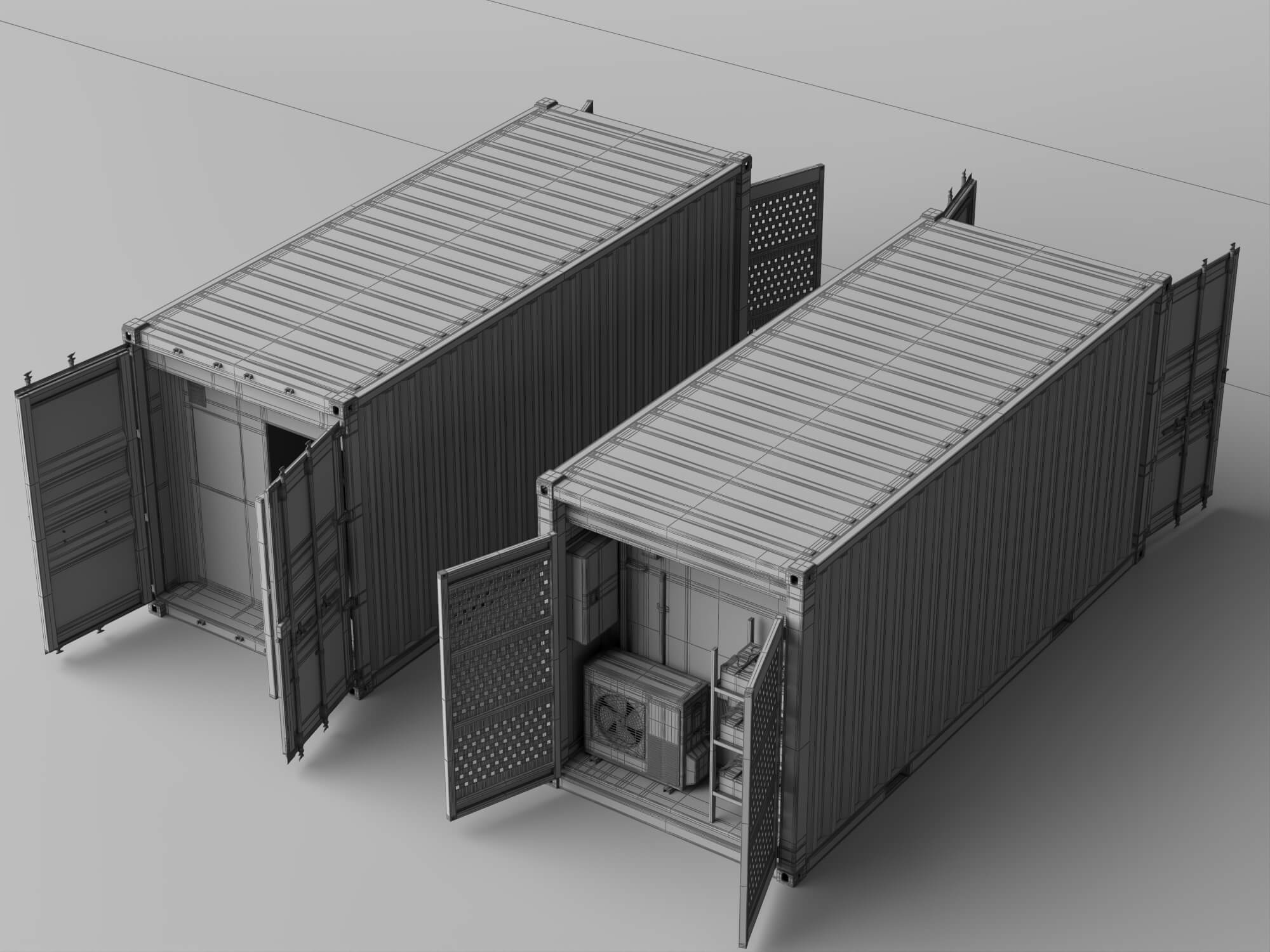 Refrigerated Container 3D Model 3D Model