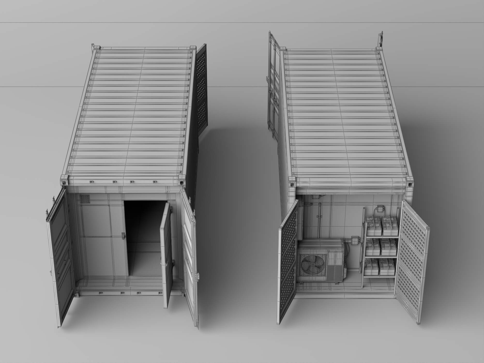 Refrigerated Container 3D Model 3D Model