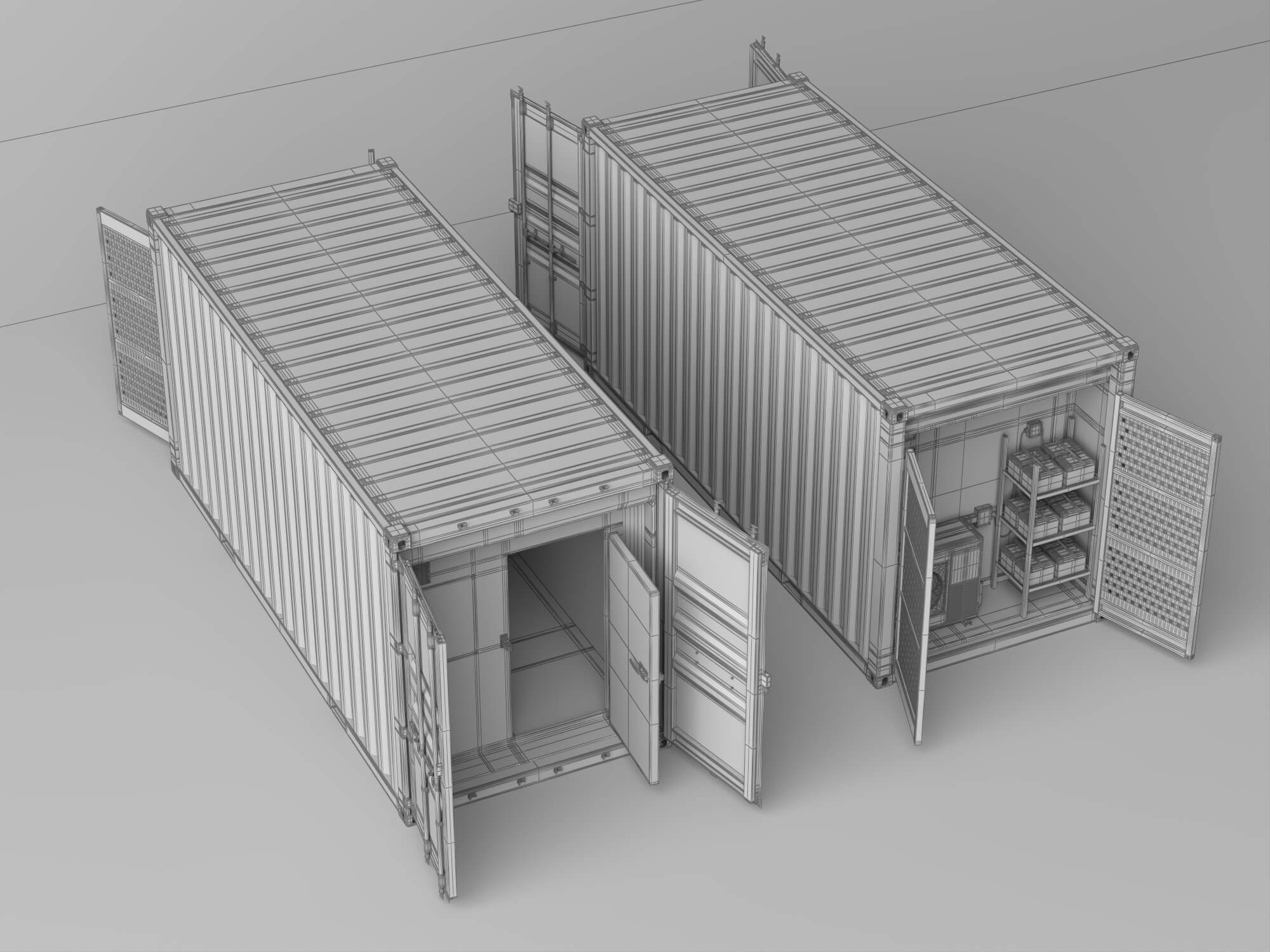 Refrigerated Container 3D Model 3D Model