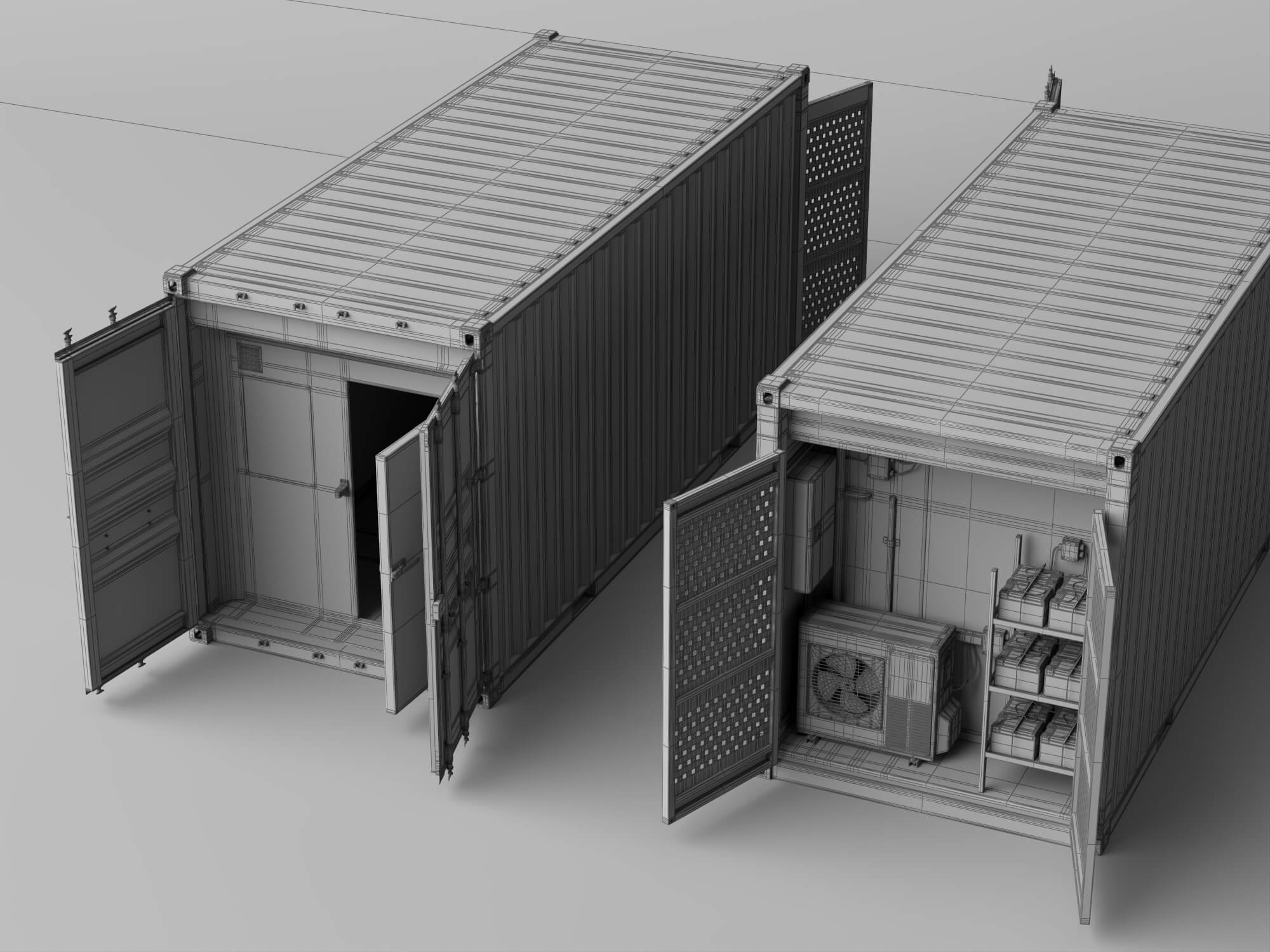 Refrigerated Container 3D Model 3D Model