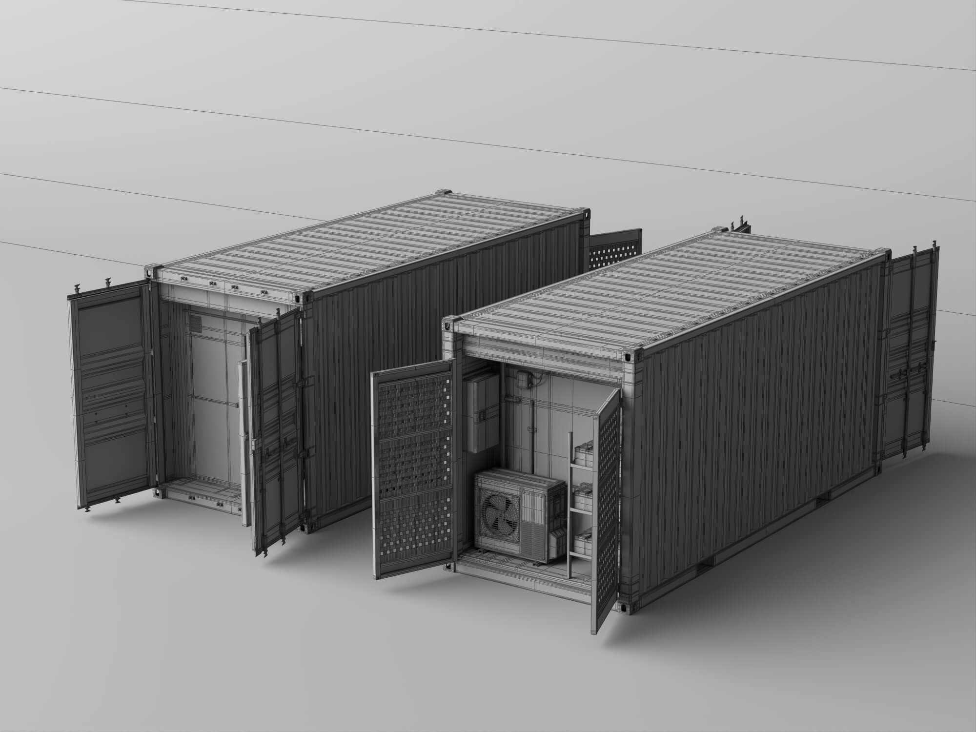 Refrigerated Container 3D Model 3D Model