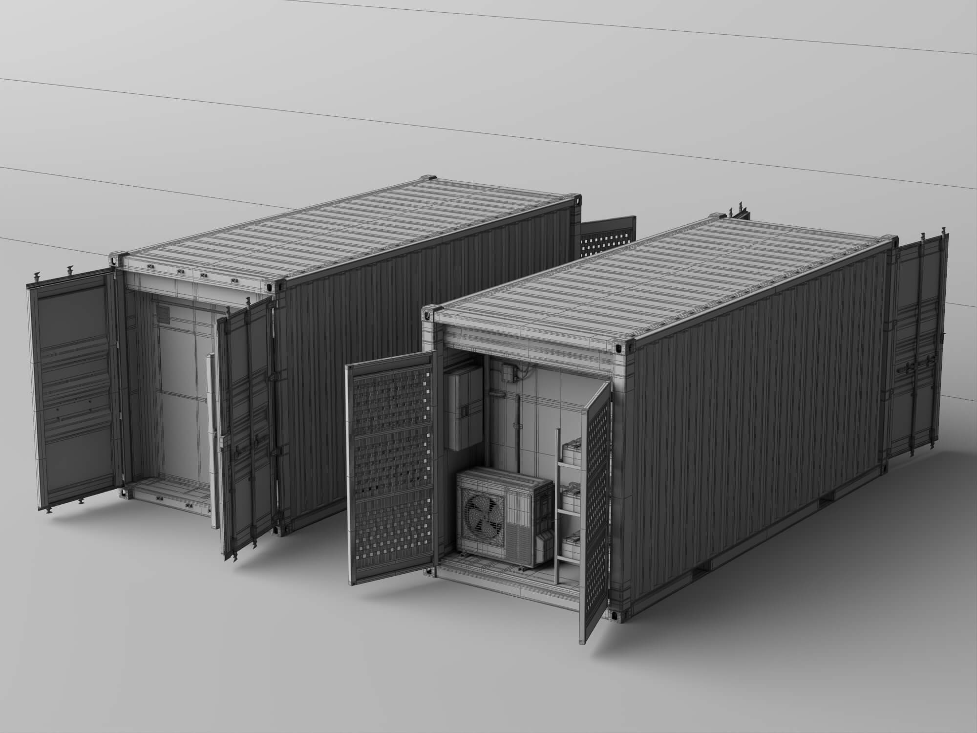 Refrigerated Container 3D Model 3D Model
