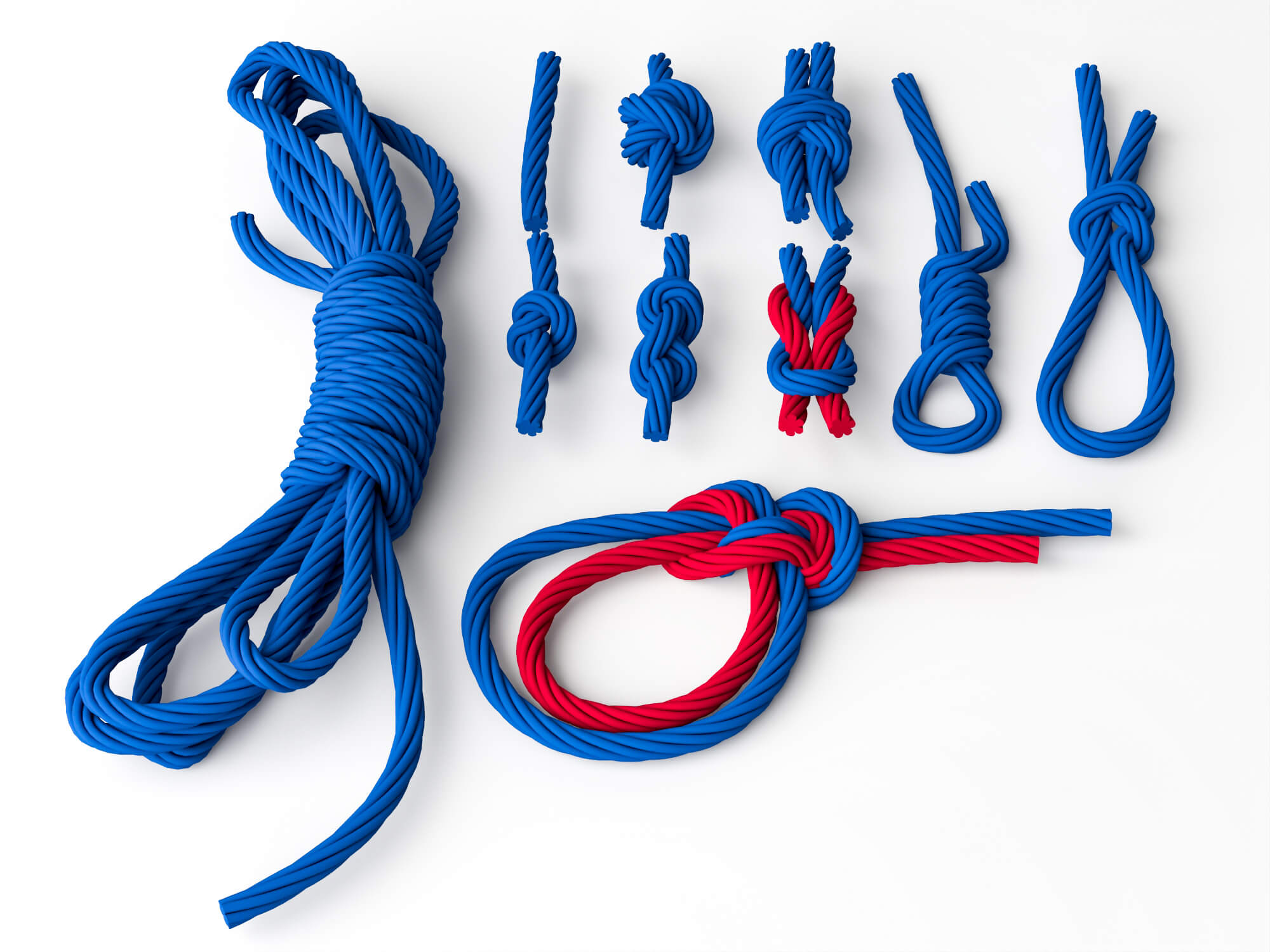 Rope Knots 3d Model Pack 3D Model