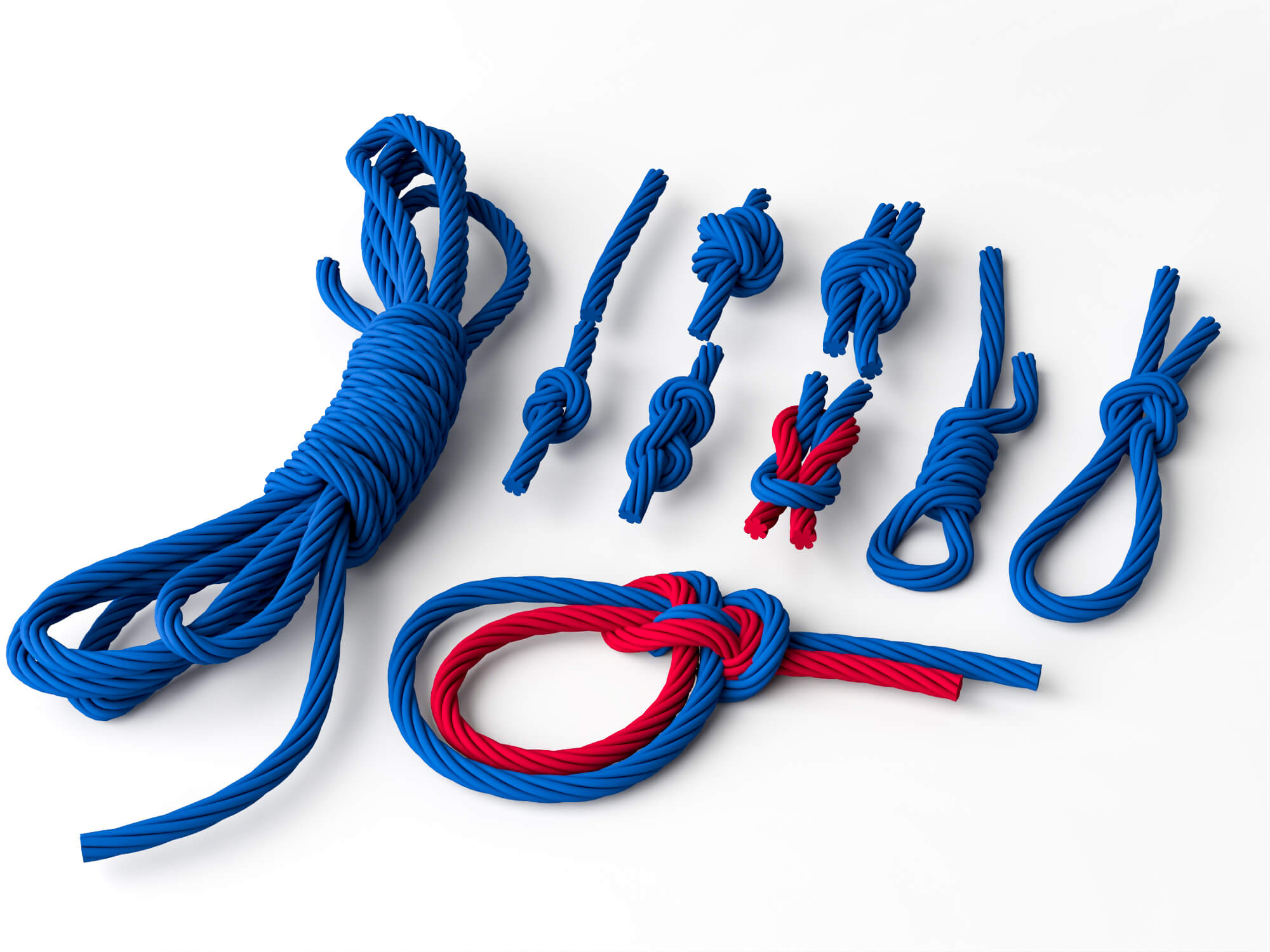 Rope Knots 3d Model Pack 3D Model