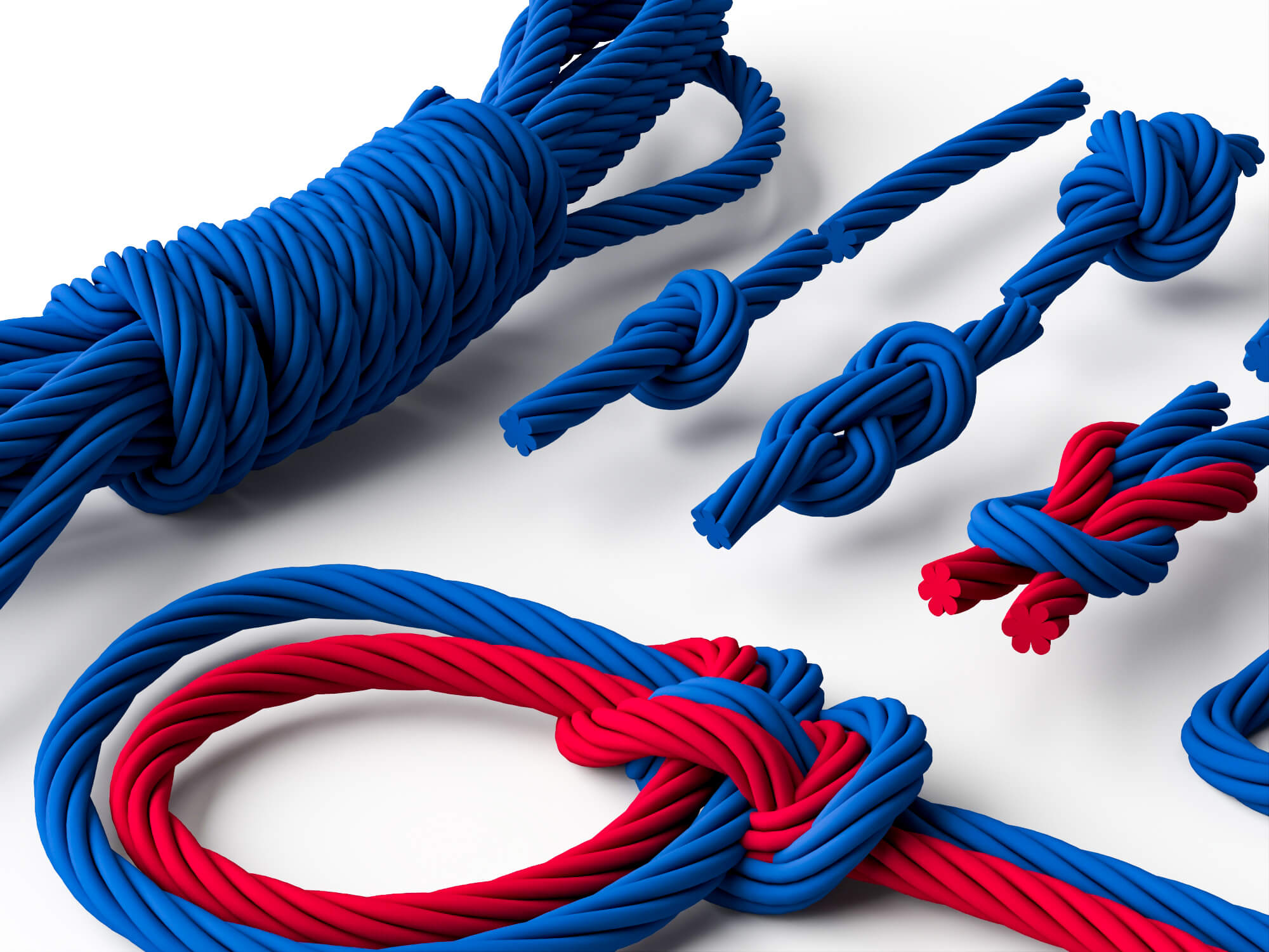 Rope Knots 3d Model Pack 3D Model