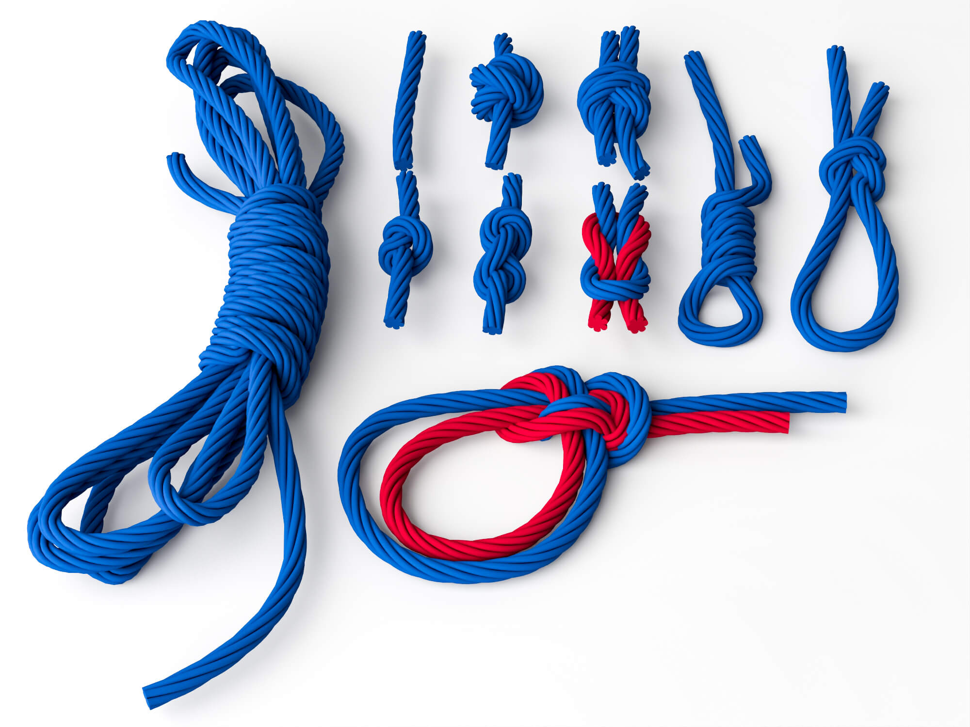 Rope Knots 3d Model Pack 3D Model