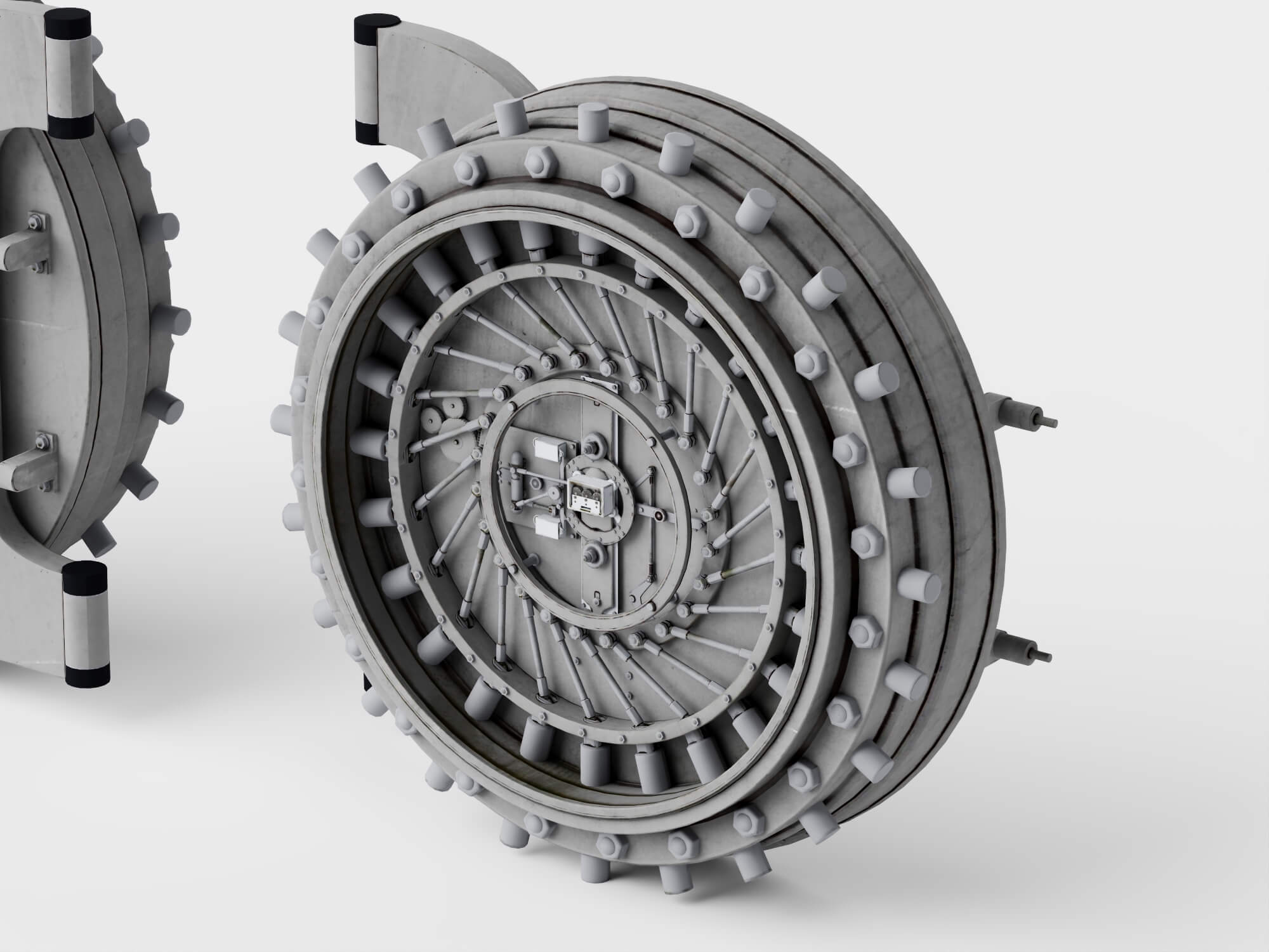 Round Bank Vault Door 3D Model 3D Model