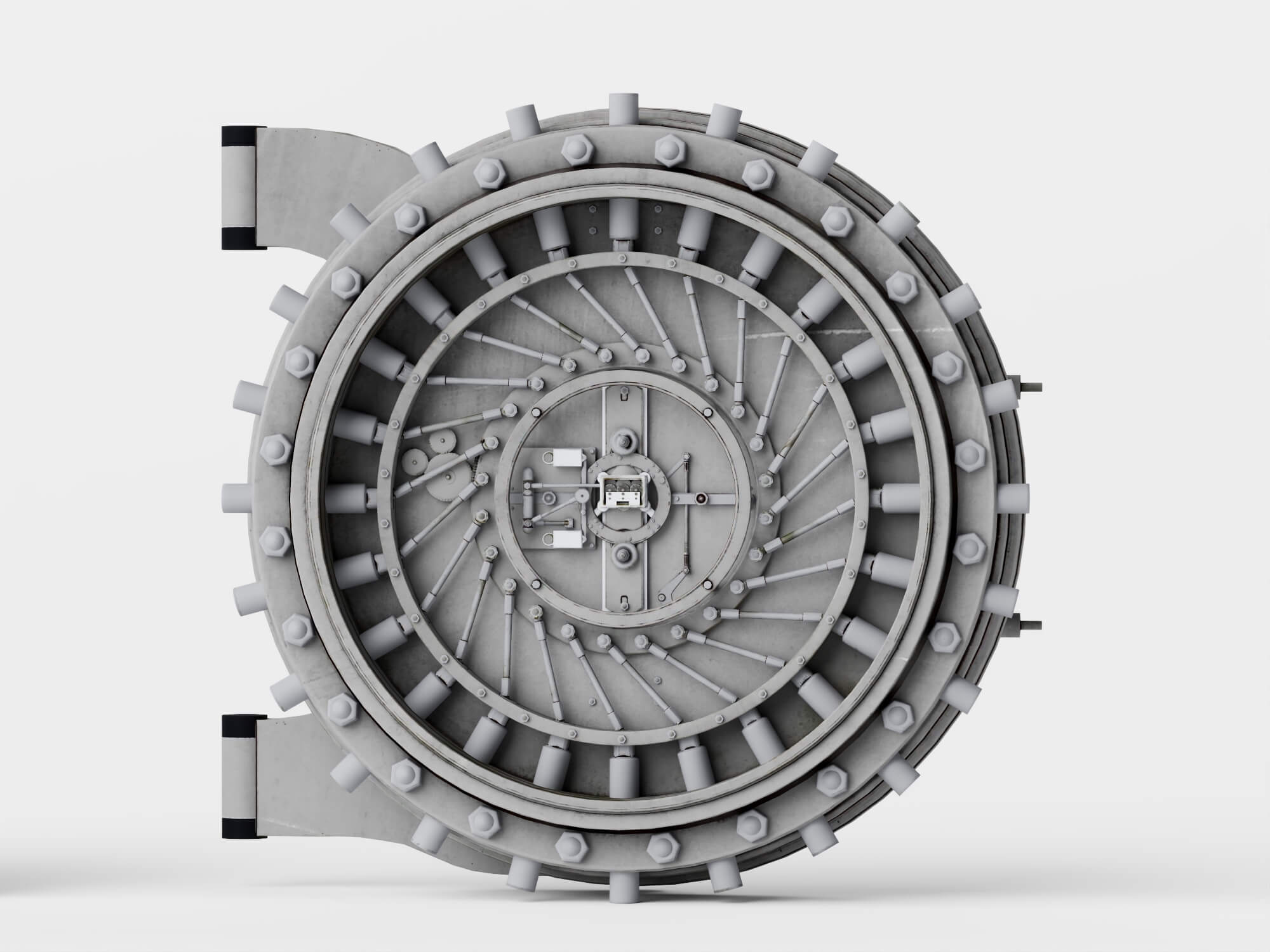 Round Bank Vault Door 3D Model 3D Model