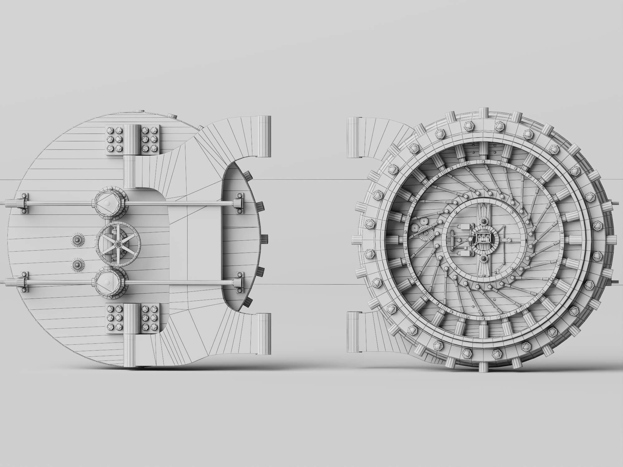 Round Bank Vault Door 3D Model 3D Model