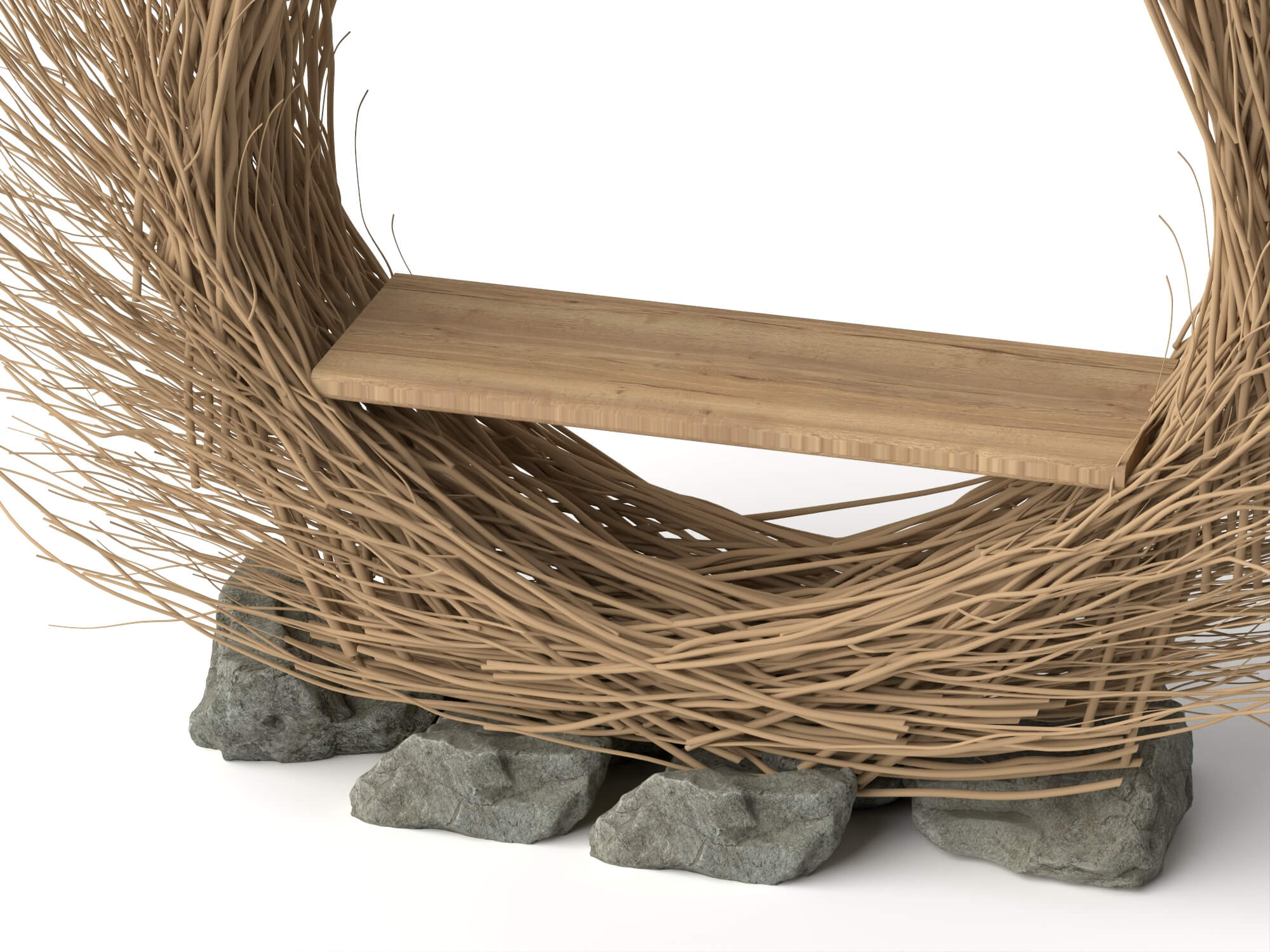 Twig Teardrop Photo Booth Arch Lowpoly 3D Model 3D Model