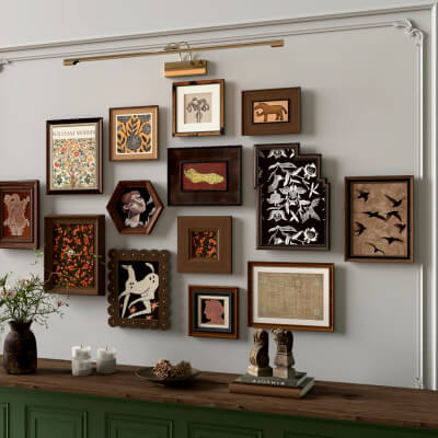 Vintage Gallery Wall Art Frames Set